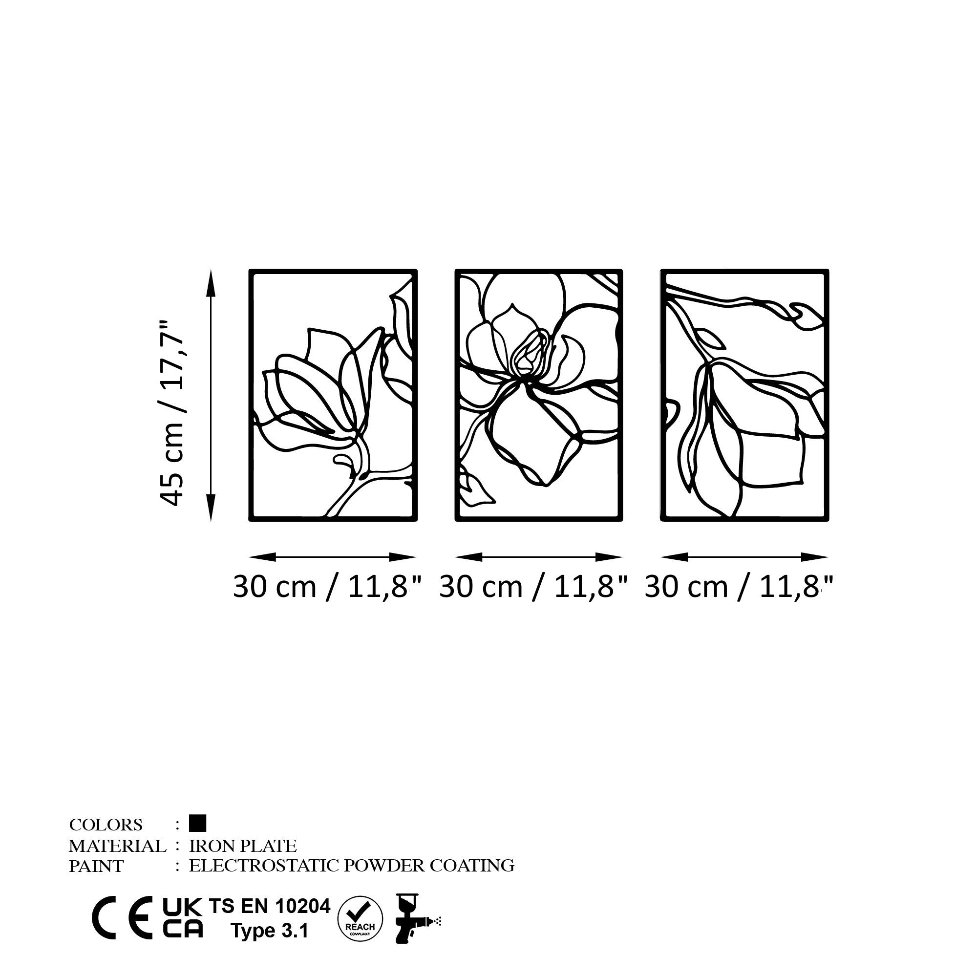 Gestalten Sie Ihre Wände neu mit der Erbas Wanddeko von Wallity. Dieses elegante schwarze Metallset bringt modernen Chic und Raffinesse in Ihr Zuhause.