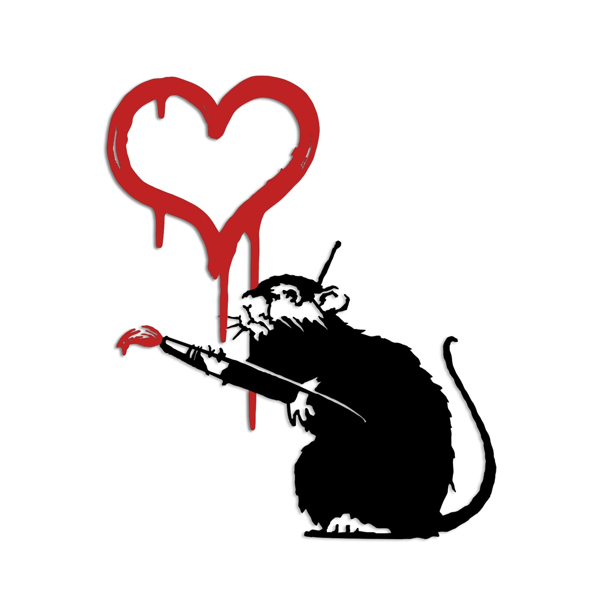 Verleihen Sie Ihrem Raum mit der Banksy Metal 8 Wanddeko in Weiß von Wallity einen Hauch von Eleganz. Dieses robuste Metallkunstwerk zieht alle Blicke auf sich.