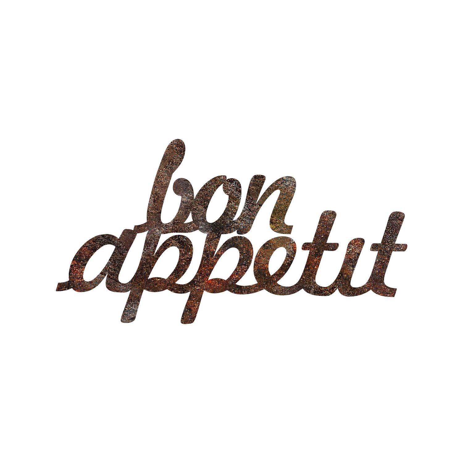 Rusty Bon Appetit in Antiquation präsentiert im Onlineshop von KAQTU Design AG. Wanddeko ist von Wallity