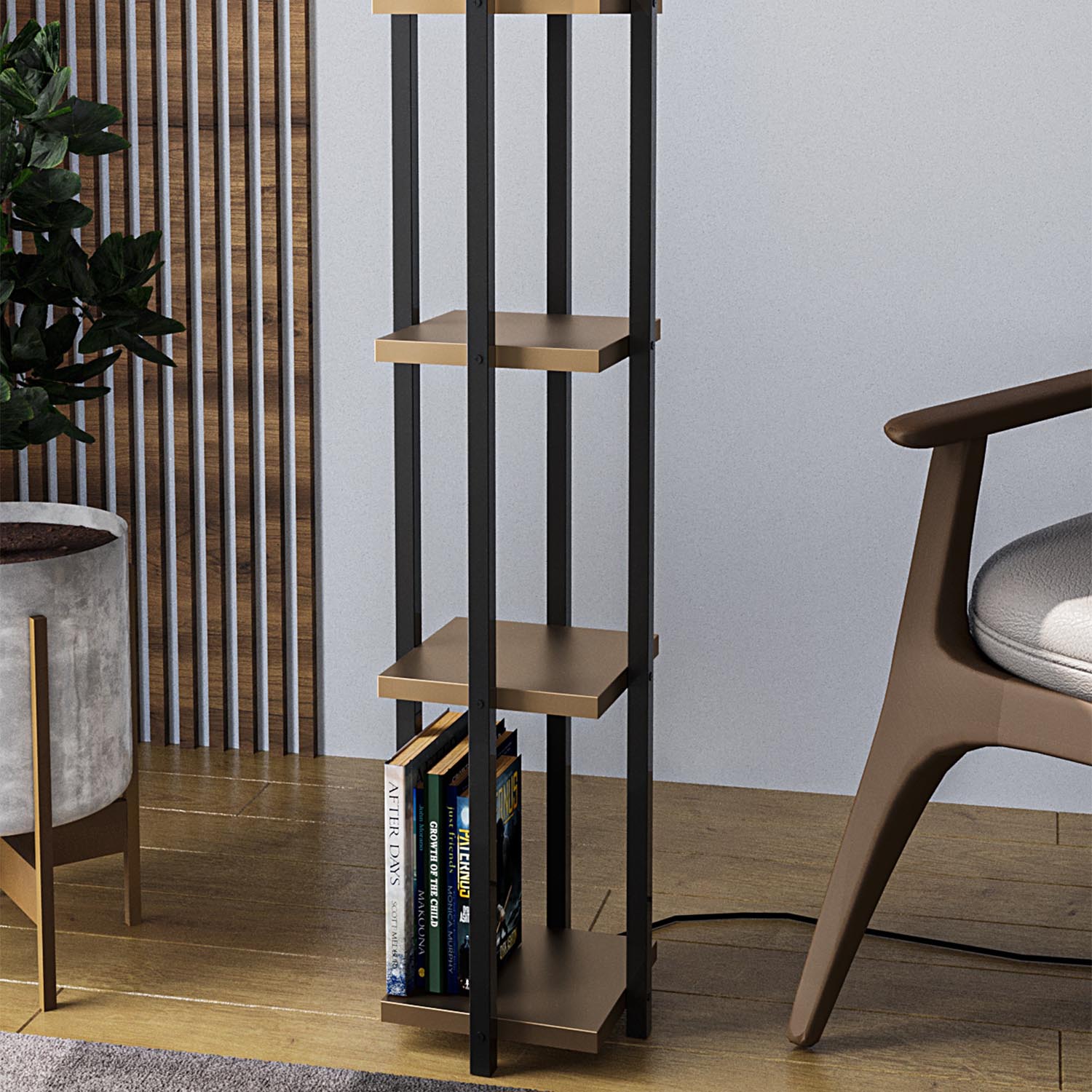 Shelf Lamp Stehleuchte - Schwarz Gold