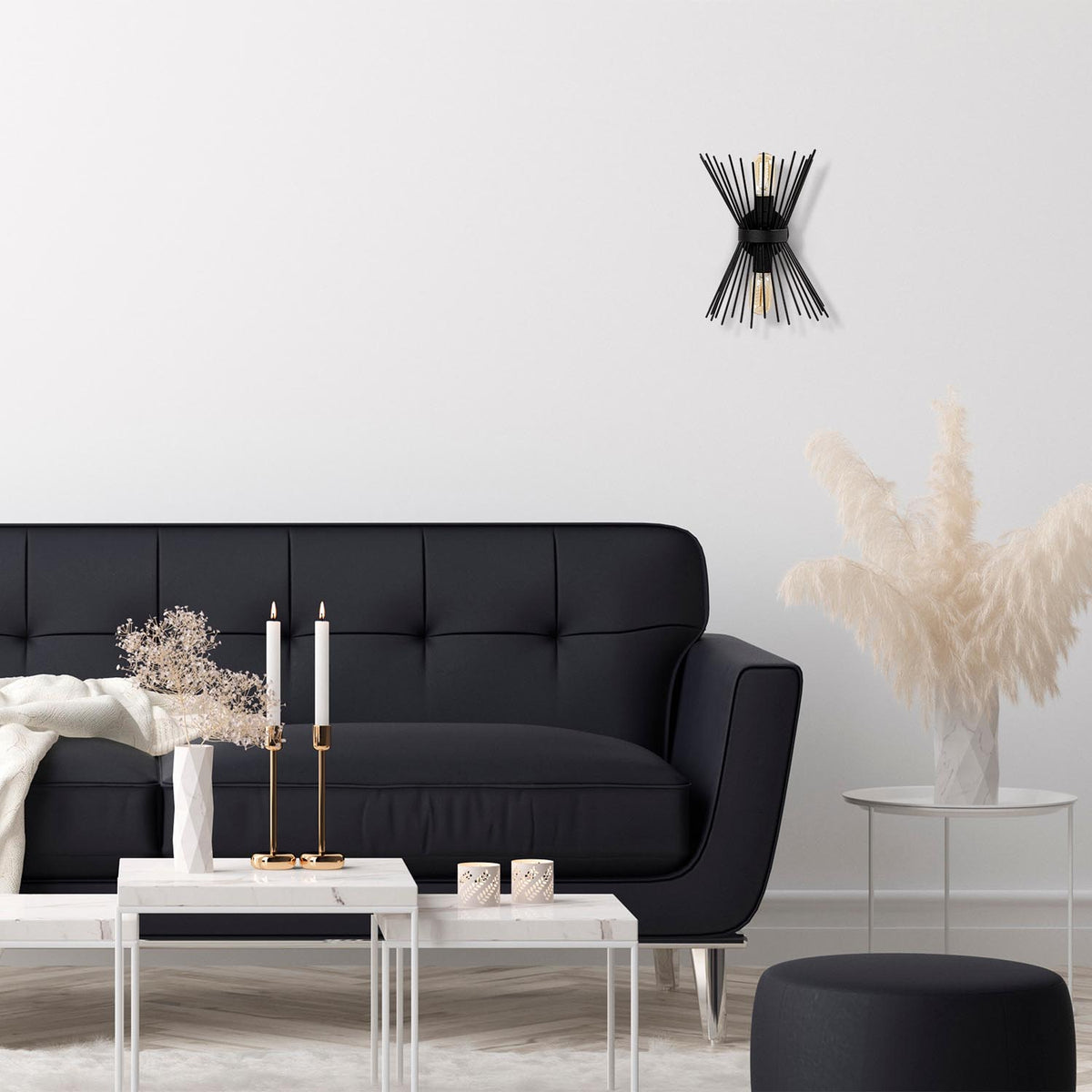 Kirpi Wandleuchte - Schwarz in Schwarz präsentiert im Onlineshop von KAQTU Design AG. Wandleuchte ist von Opviq