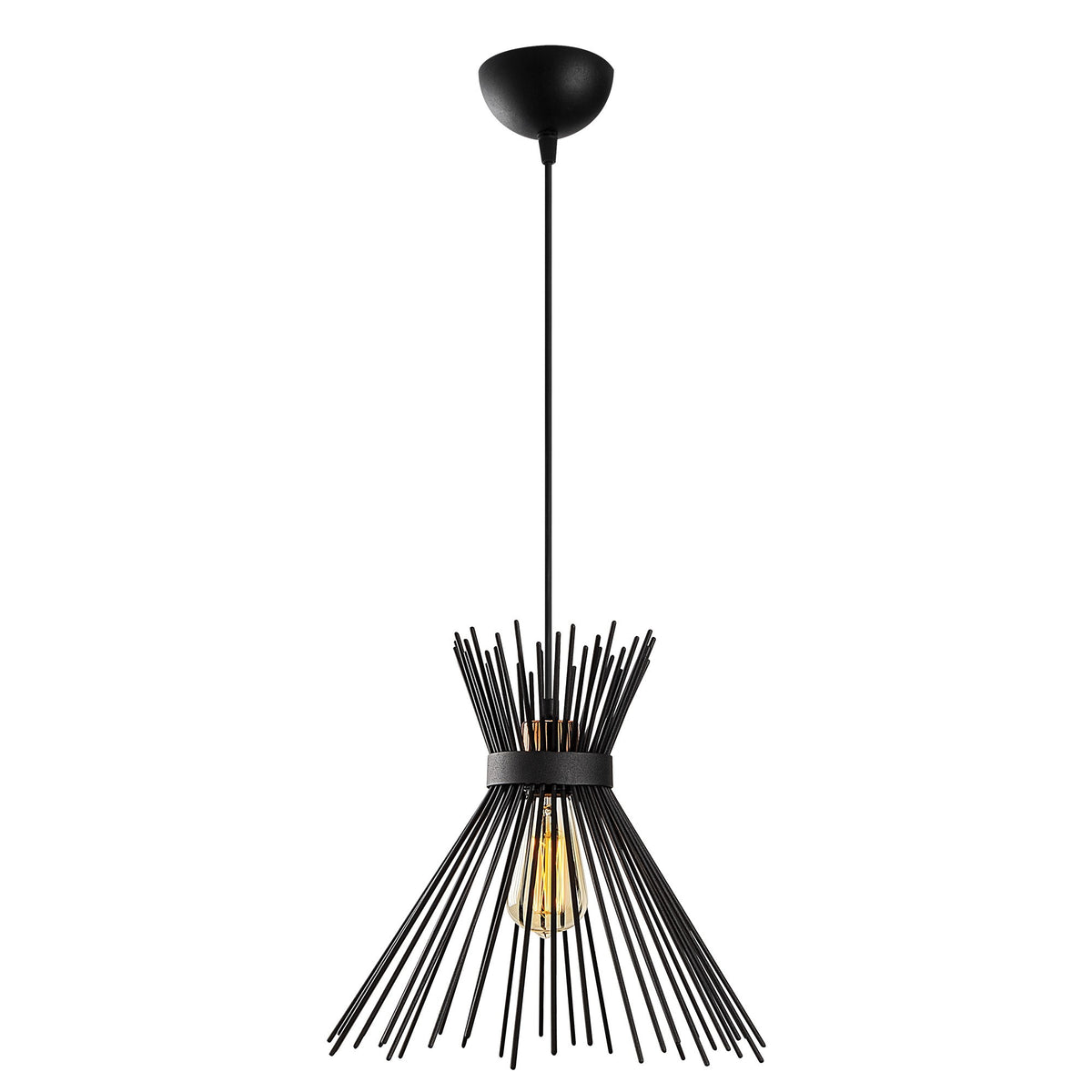 Kirpi Pendellampe - Schwarz in Schwarz präsentiert im Onlineshop von KAQTU Design AG. Pendelleuchte ist von Opviq