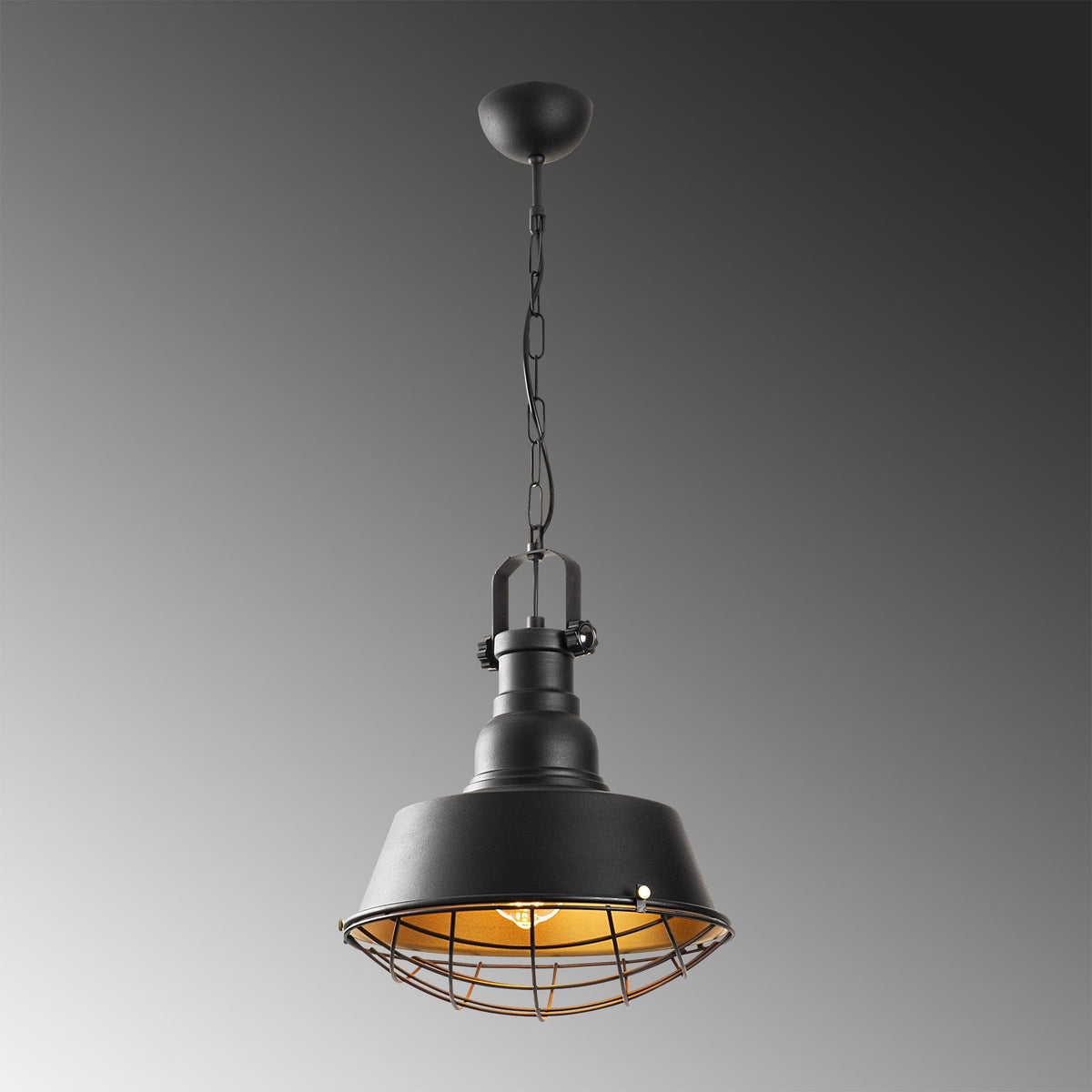 Sağlam Pendellampe - Schwarz Gold in Schwarz Gold präsentiert im Onlineshop von KAQTU Design AG. Pendelleuchte ist von Opviq