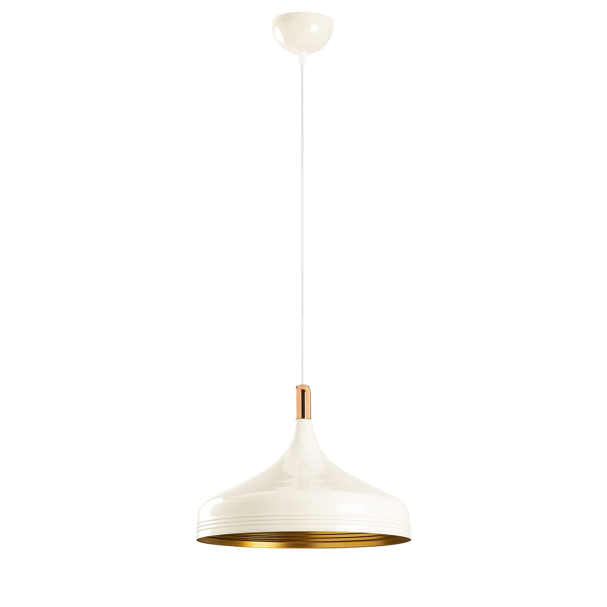 Sağlam Pendellampe - Weiss Gold Kupfer in Weiss Gold Kupfer präsentiert im Onlineshop von KAQTU Design AG. Pendelleuchte ist von Opviq
