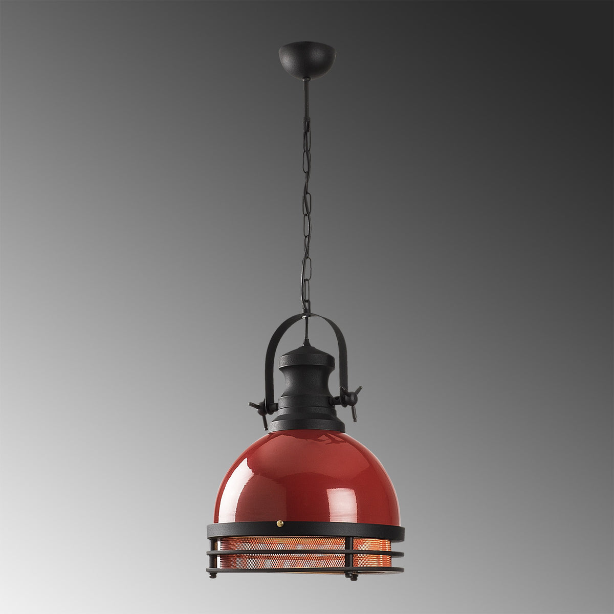 Sağlam Pendellampe - Rot Schwarz in Rot Schwarz präsentiert im Onlineshop von KAQTU Design AG. Pendelleuchte ist von Opviq