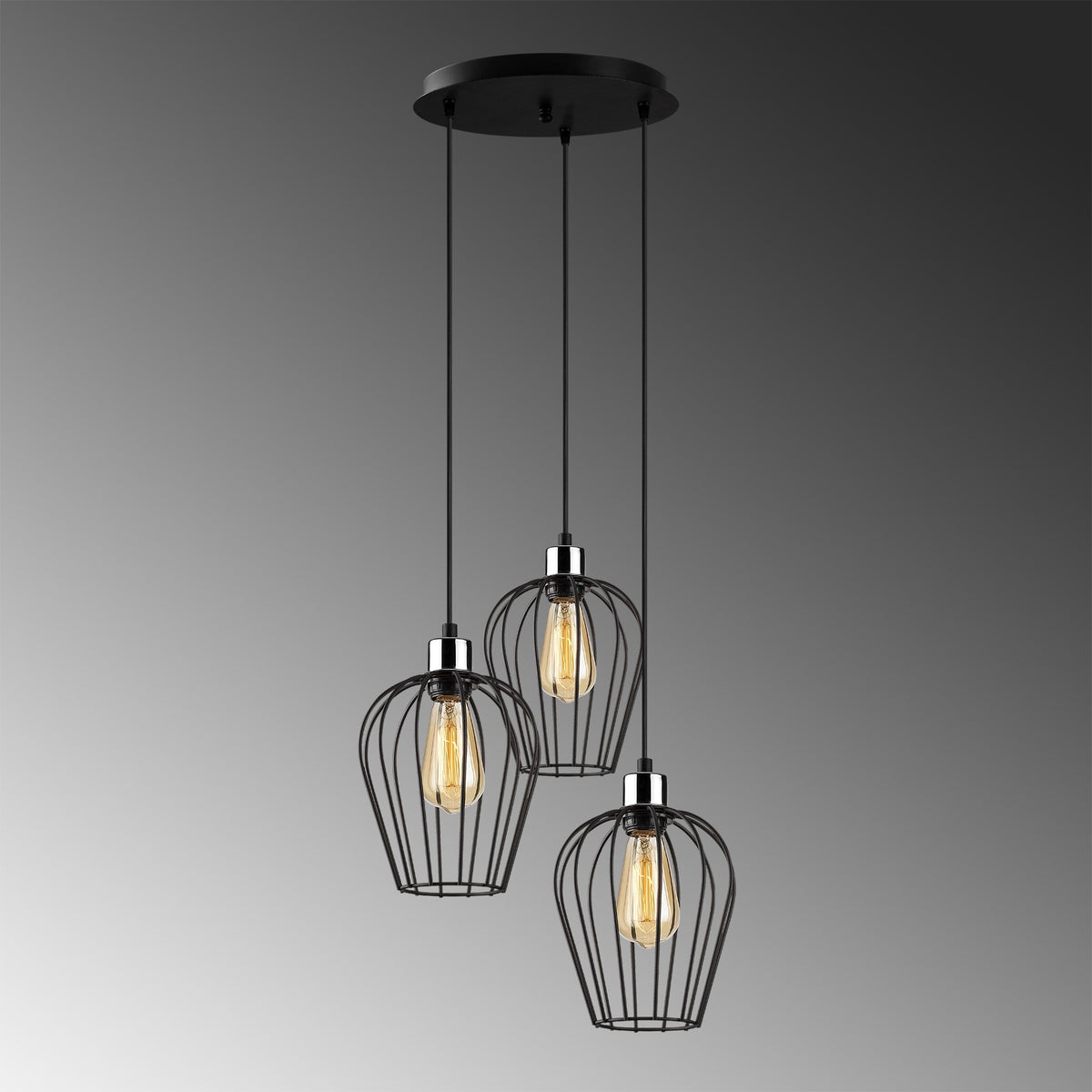Tel Pendellampe - Schwarz in Schwarz präsentiert im Onlineshop von KAQTU Design AG. Pendelleuchte ist von Opviq