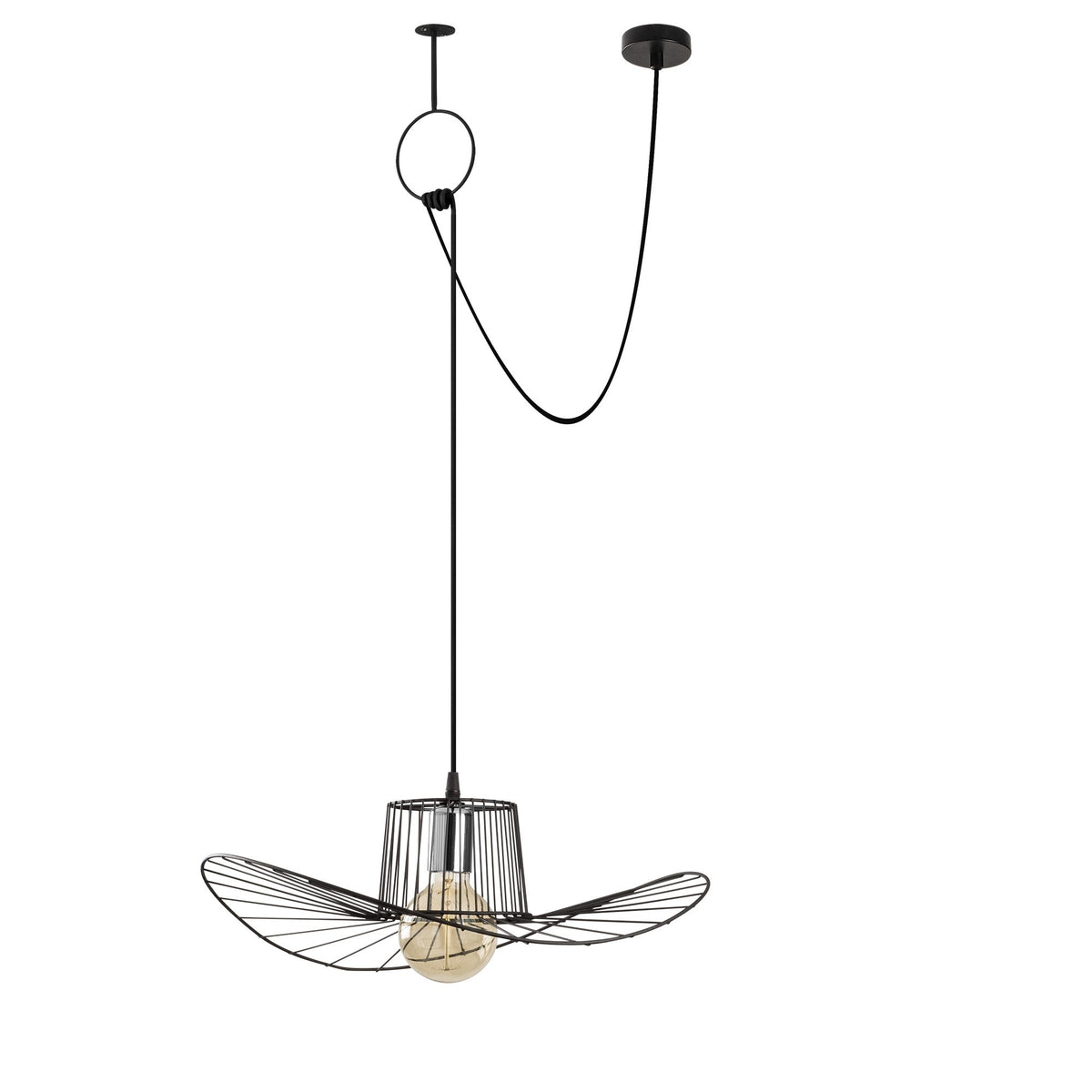 Tel Pendellampe - Schwarz in Schwarz präsentiert im Onlineshop von KAQTU Design AG. Pendelleuchte ist von Opviq