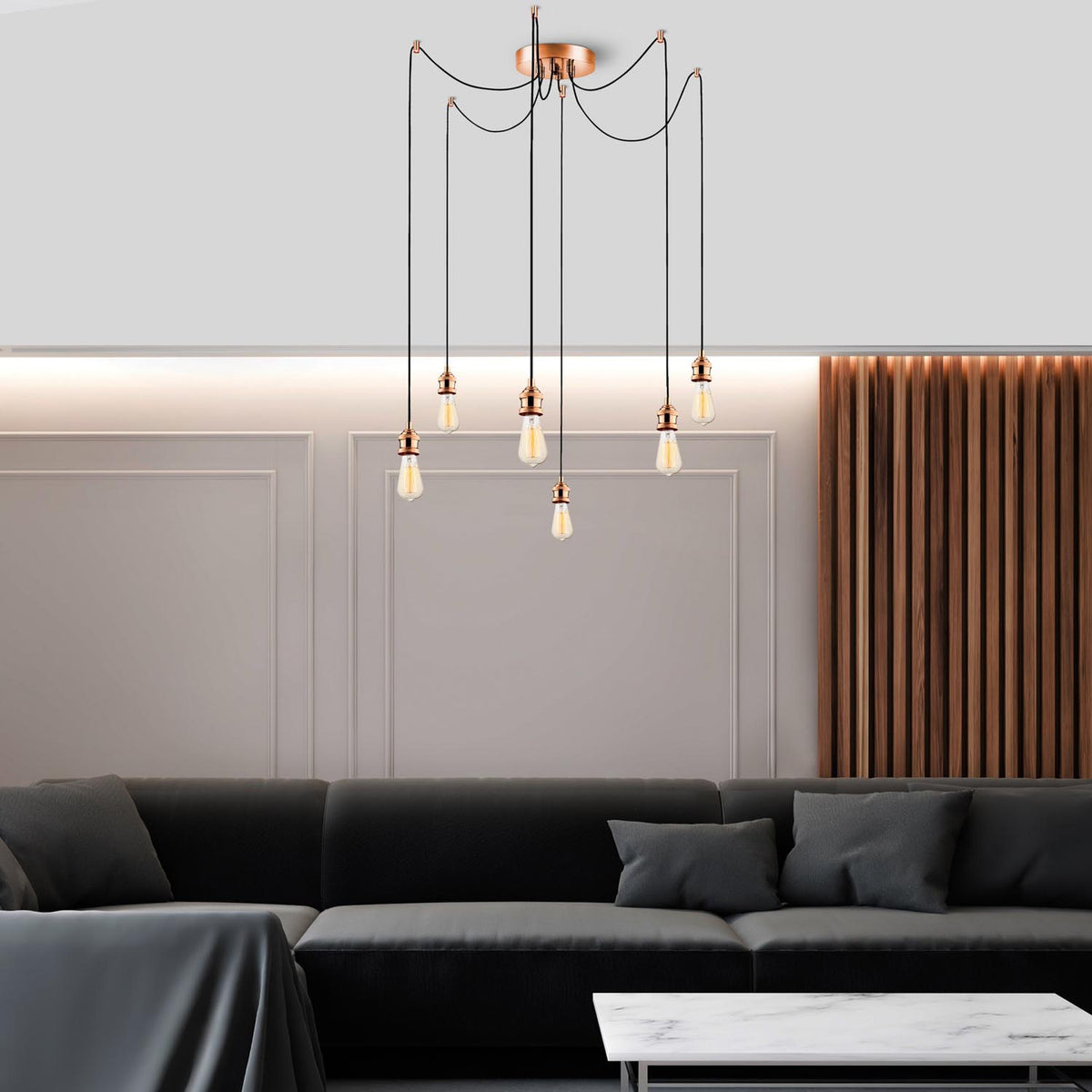 Kabluni Pendellampe - Kupfer in Kupfer präsentiert im Onlineshop von KAQTU Design AG. Pendelleuchte ist von Opviq