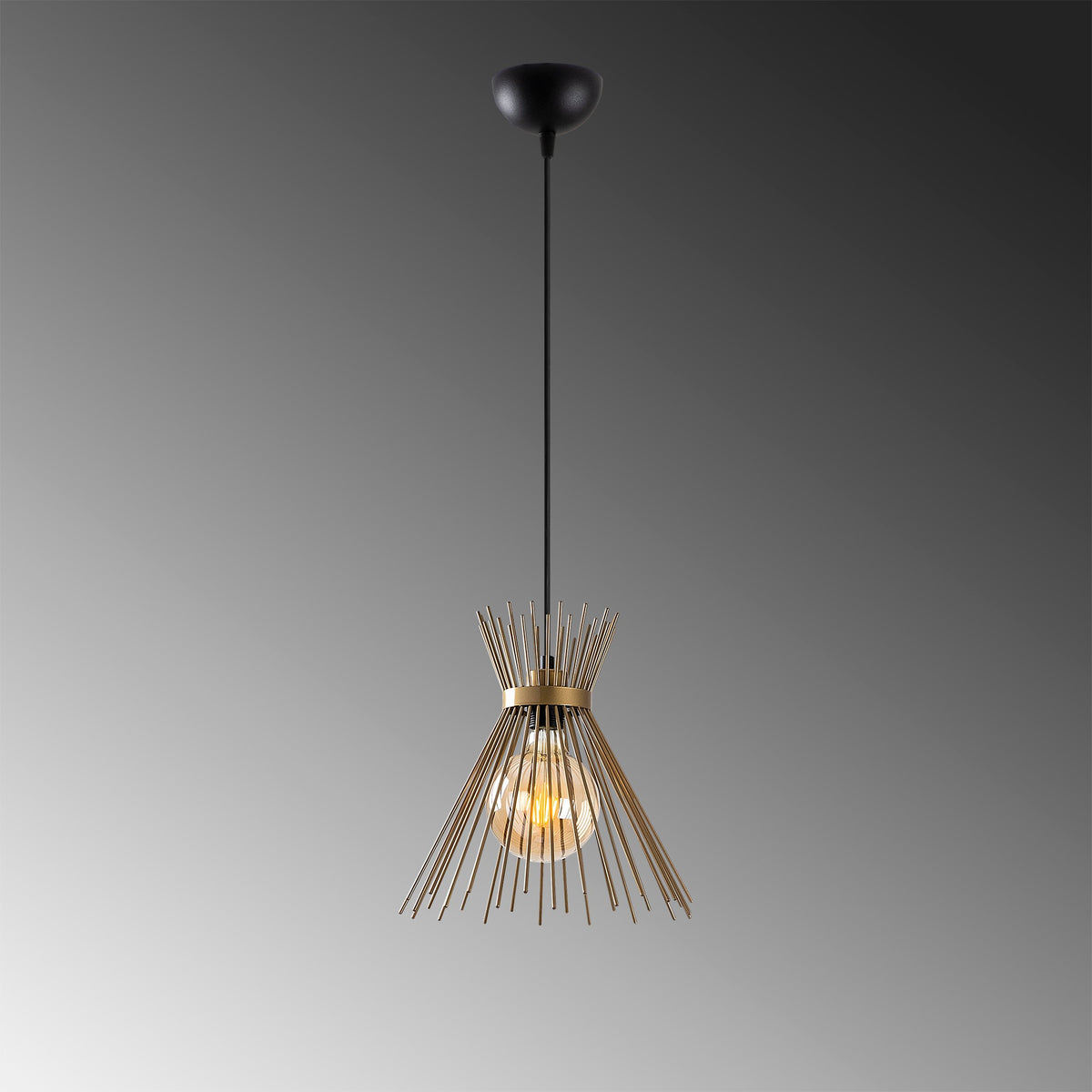 Kirpi Pendellampe - Schwarz in Schwarz präsentiert im Onlineshop von KAQTU Design AG. Pendelleuchte ist von Opviq