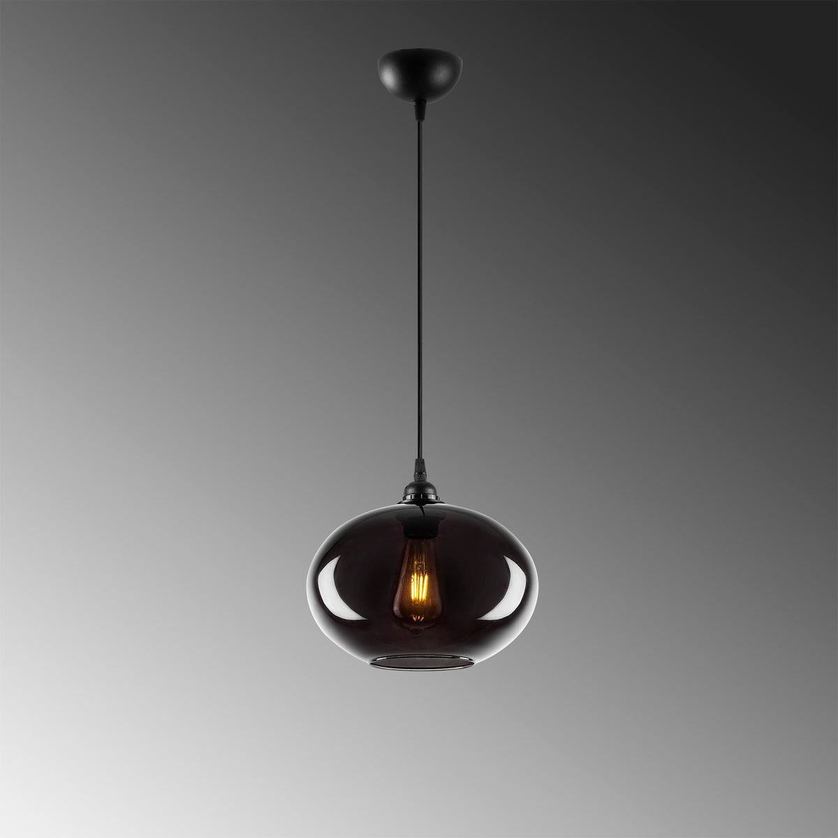 Smoked Pendellampe - Rauch in Rauch präsentiert im Onlineshop von KAQTU Design AG. Pendelleuchte ist von Opviq