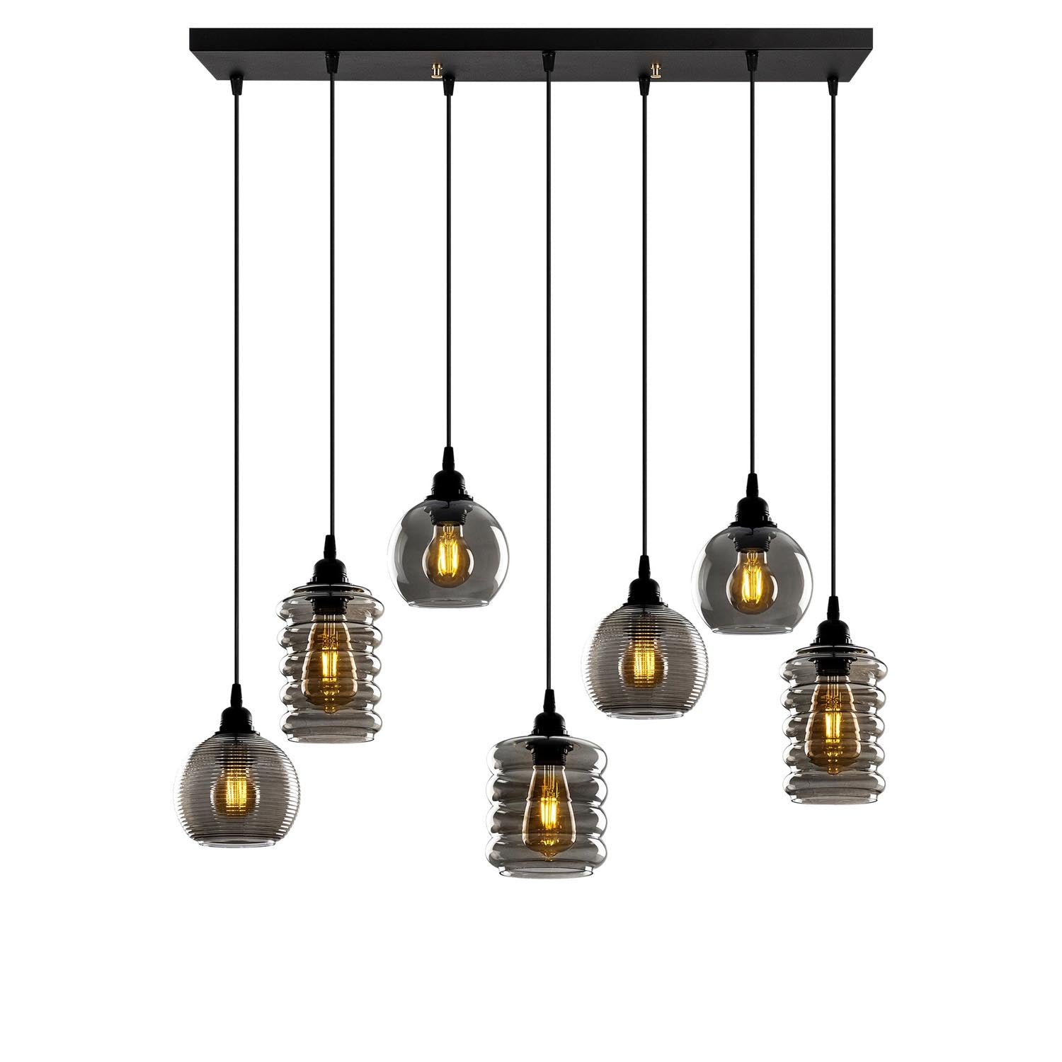 Smoked pendant lamp - smoke