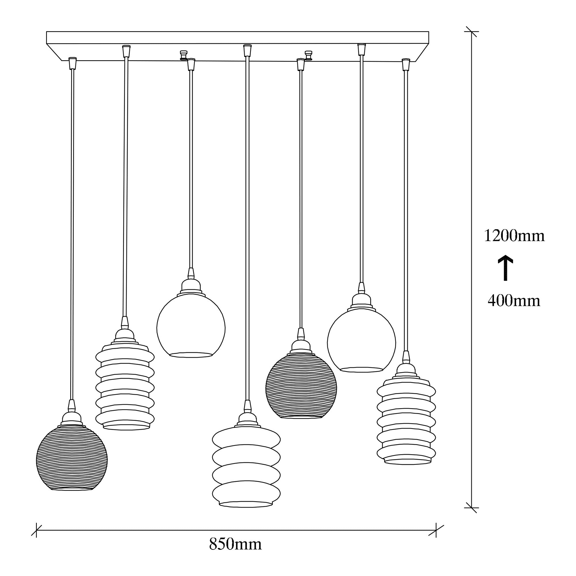 Smoked pendant lamp - smoke
