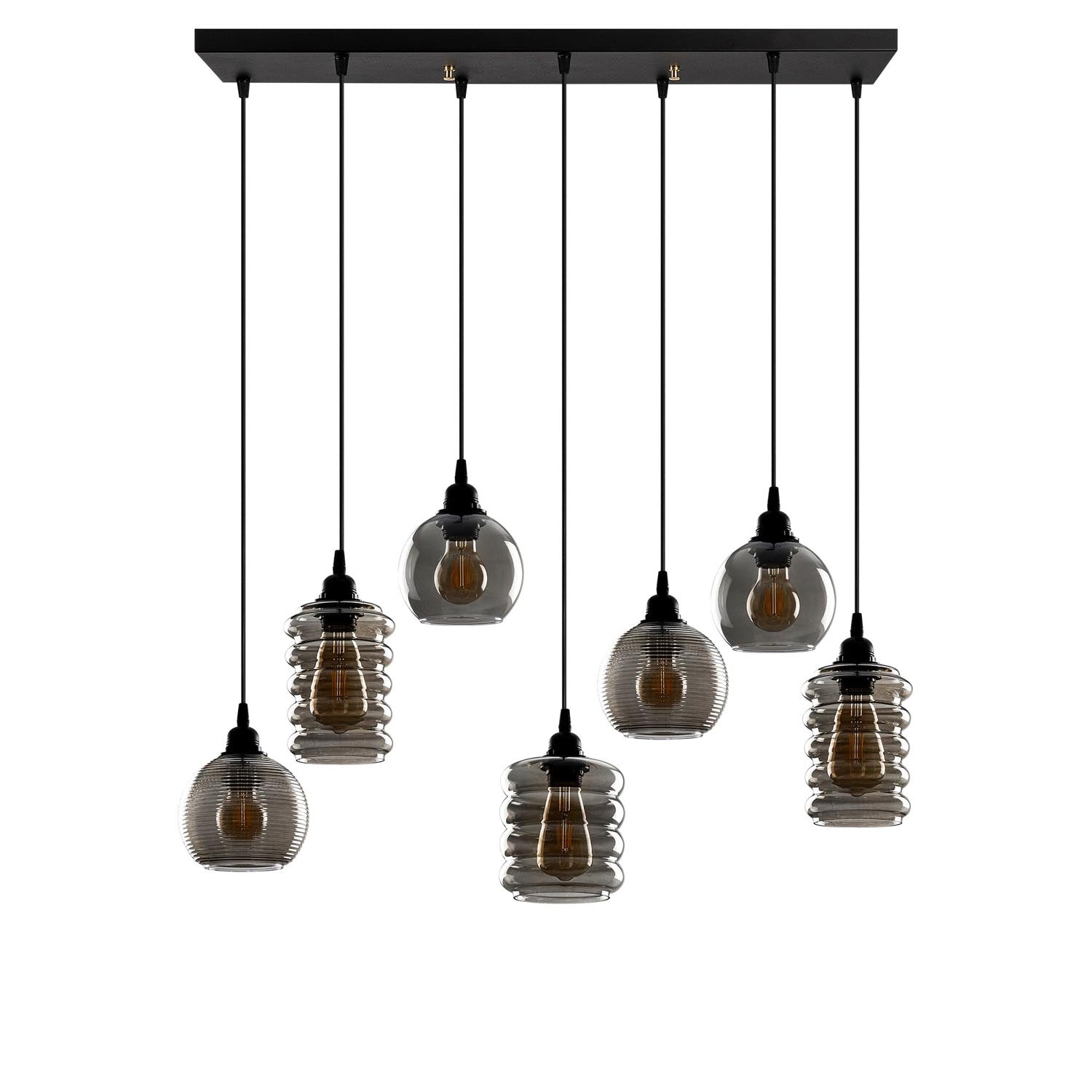 Smoked pendant lamp - smoke