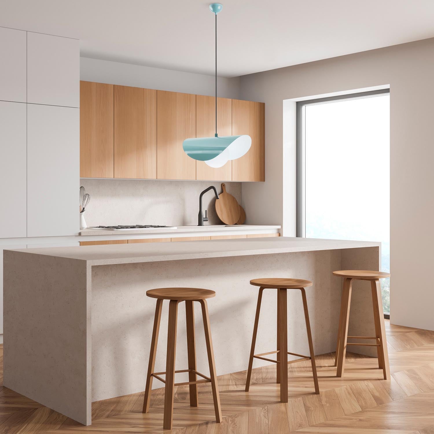 Entdecken Sie die Vatoz Pendelleuchte in Türkis von Opviq – ein elegantes Design, das jeden Raum in eine stilvolle Oase verwandelt.