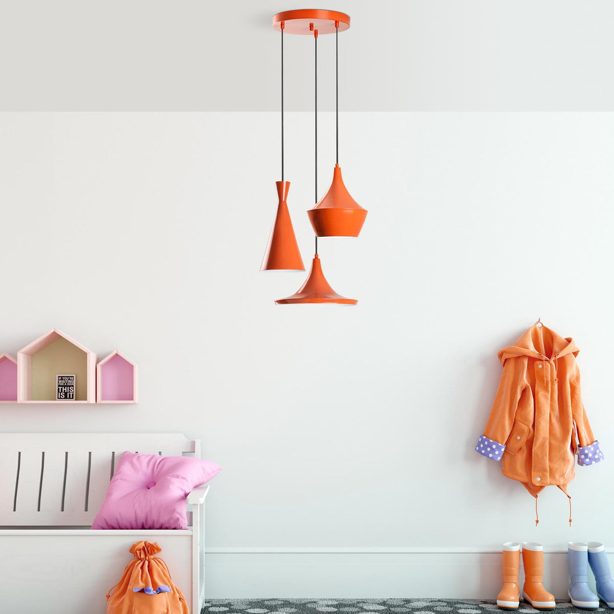 Tom Pendellampe - Orange in Orange präsentiert im Onlineshop von KAQTU Design AG. Pendelleuchte ist von Opviq