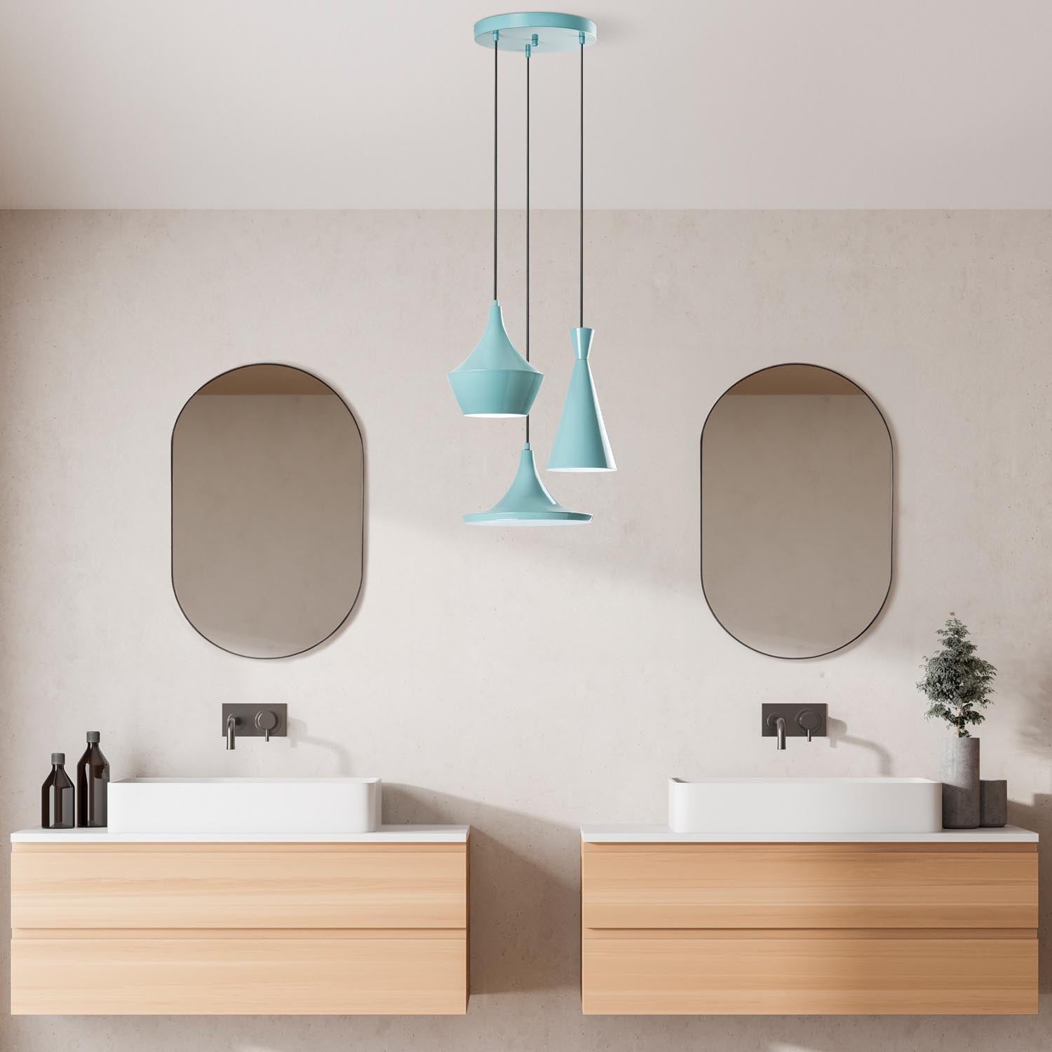 Verleihen Sie Ihrem Zuhause mit der Tom Pendelleuchte in Türkis von Opviq einen Hauch von Eleganz und schaffen Sie eine einladende Atmosphäre.