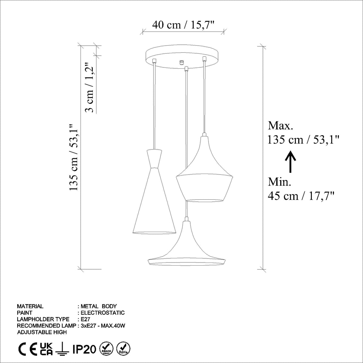Tom Pendellampe - Türkis in Türkis präsentiert im Onlineshop von KAQTU Design AG. Pendelleuchte ist von Opviq