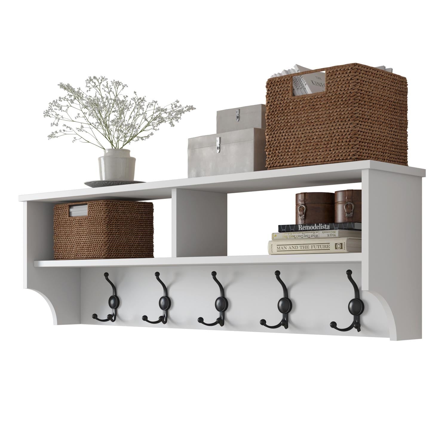 P2 - 439 in Weiss präsentiert im Onlineshop von KAQTU Design AG. Garderobe ist von Hanah Home