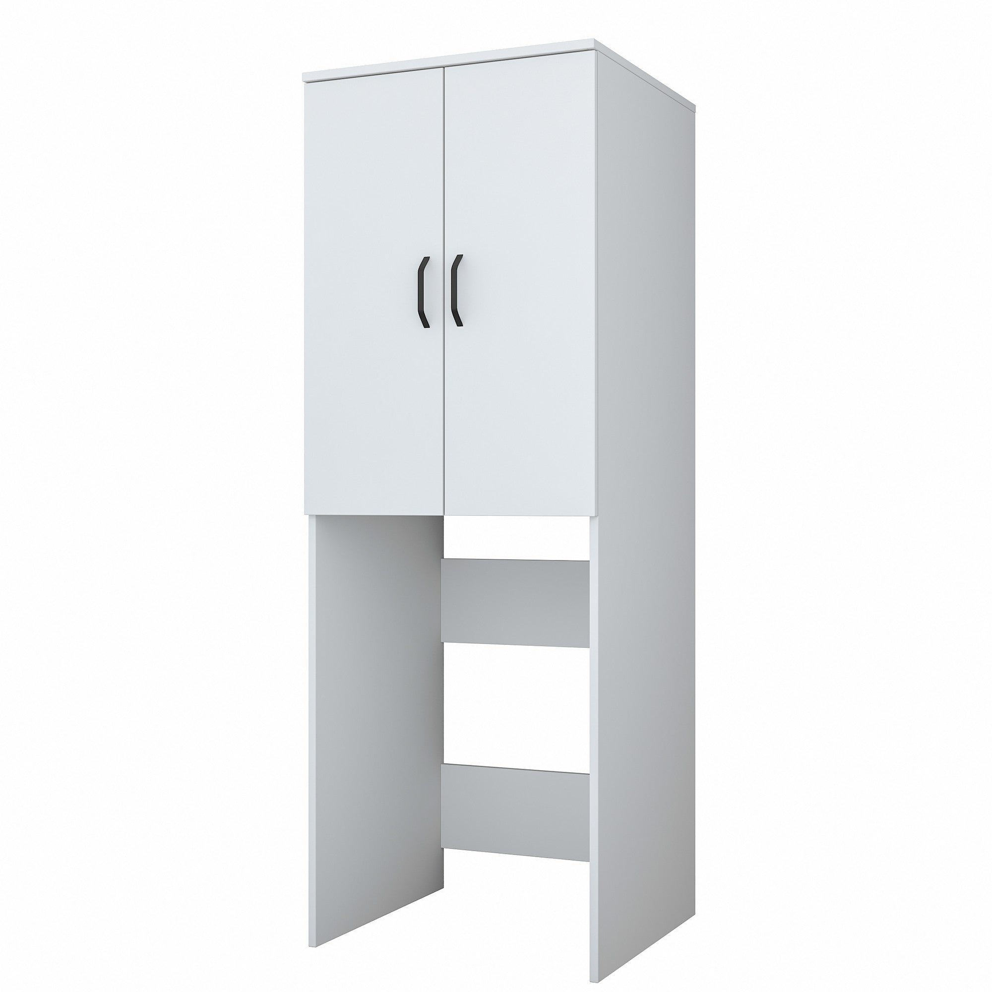 Gestalten Sie Ihre Waschküche neu mit dem KD110 Standregal von Hanah Home in elegantem Weiß – ideal für Ordnung und Stil.