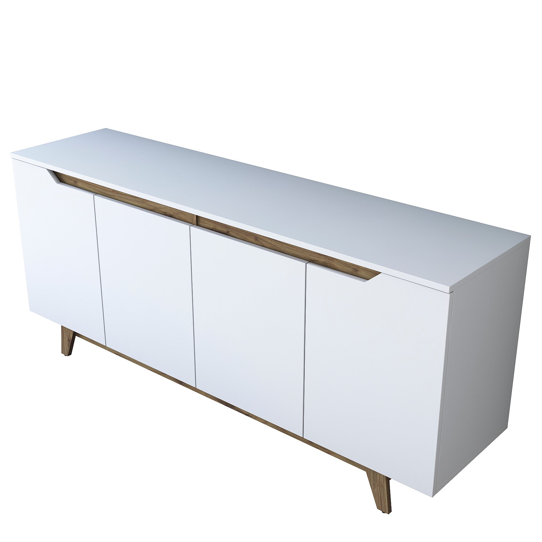 GD102 - 1874 in Weisser Walnuss präsentiert im Onlineshop von KAQTU Design AG. High-Sideboard ist von Hanah Home