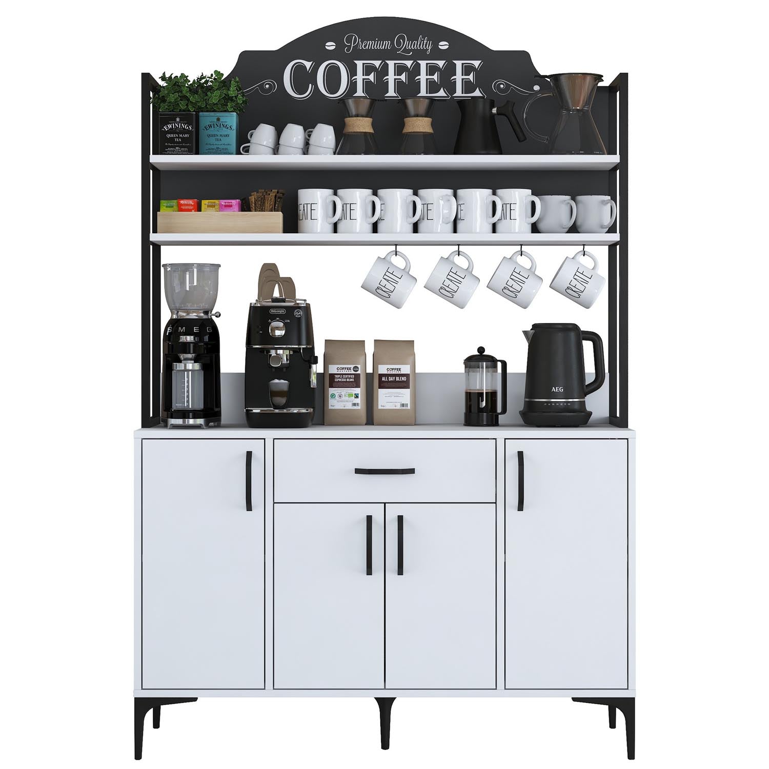 JE130 - 2987 in Weiss präsentiert im Onlineshop von KAQTU Design AG. Cabinet ist von Hanah Home