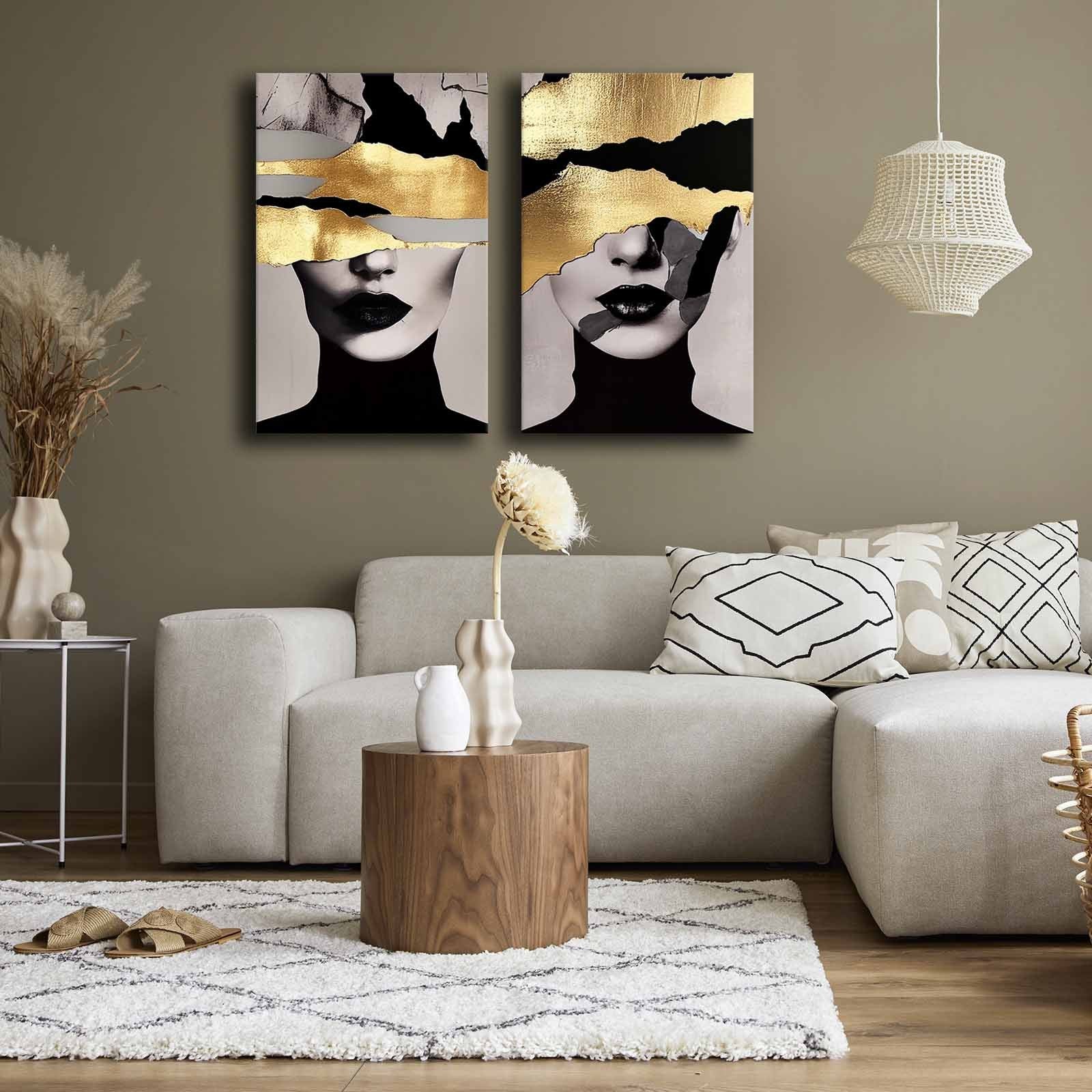 Entdecken Sie das 2P4570GSC-019 von Wallity – ein mehrfarbiges Gemäldeset, das Ihrem Raum Stil und Atmosphäre verleiht. Perfekt für jedes Interieur!