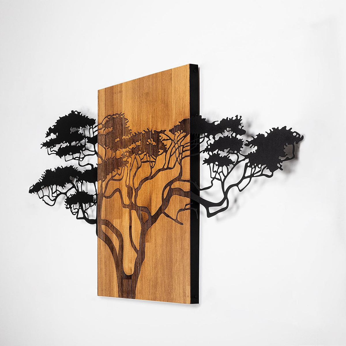 Acacia Tree Wanddeko - Schwarznuss in Schwarznuss präsentiert im Onlineshop von KAQTU Design AG. Wanddeko ist von Wallity