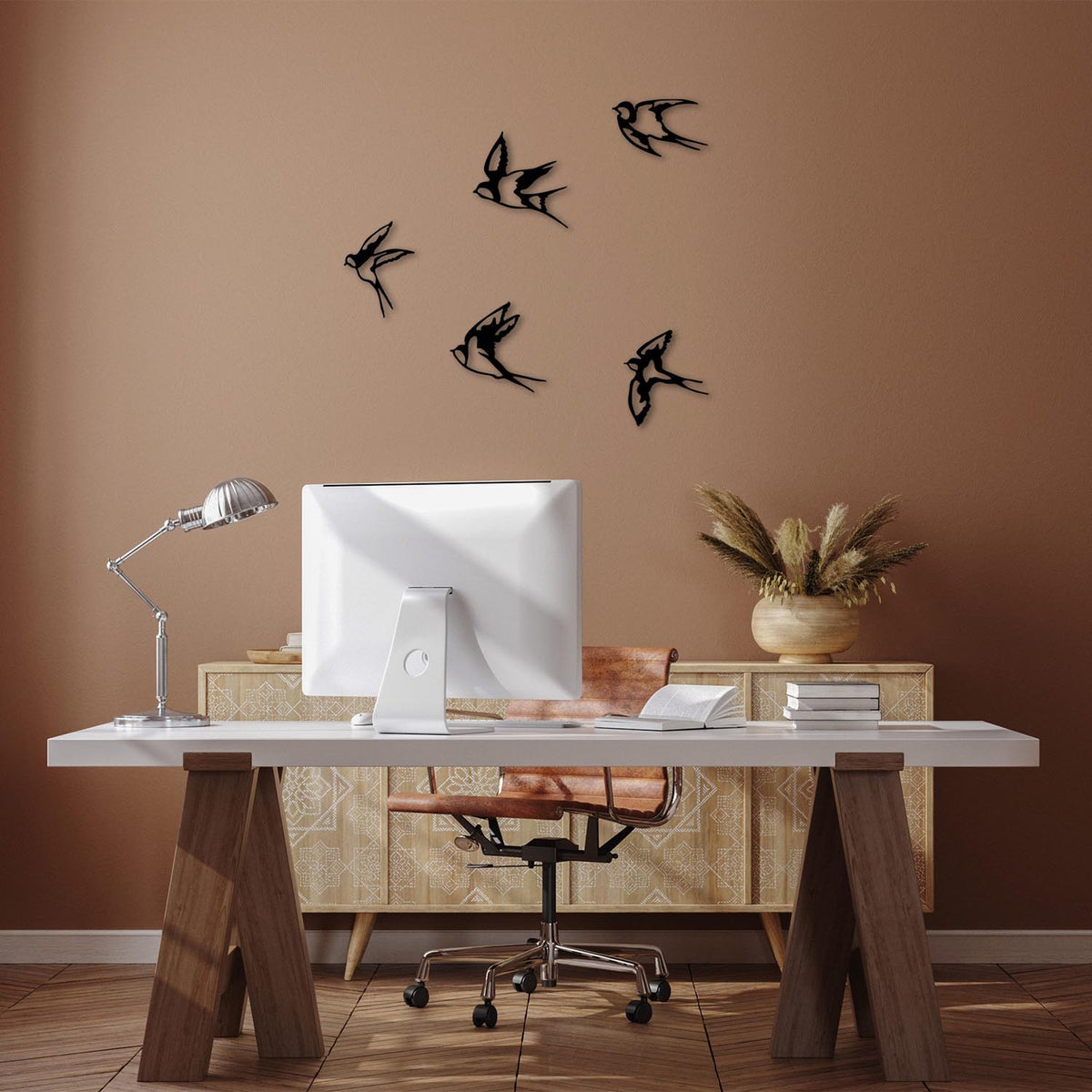 Swallows Wanddeko - Schwarz in Schwarz präsentiert im Onlineshop von KAQTU Design AG. Wanddeko ist von Wallity