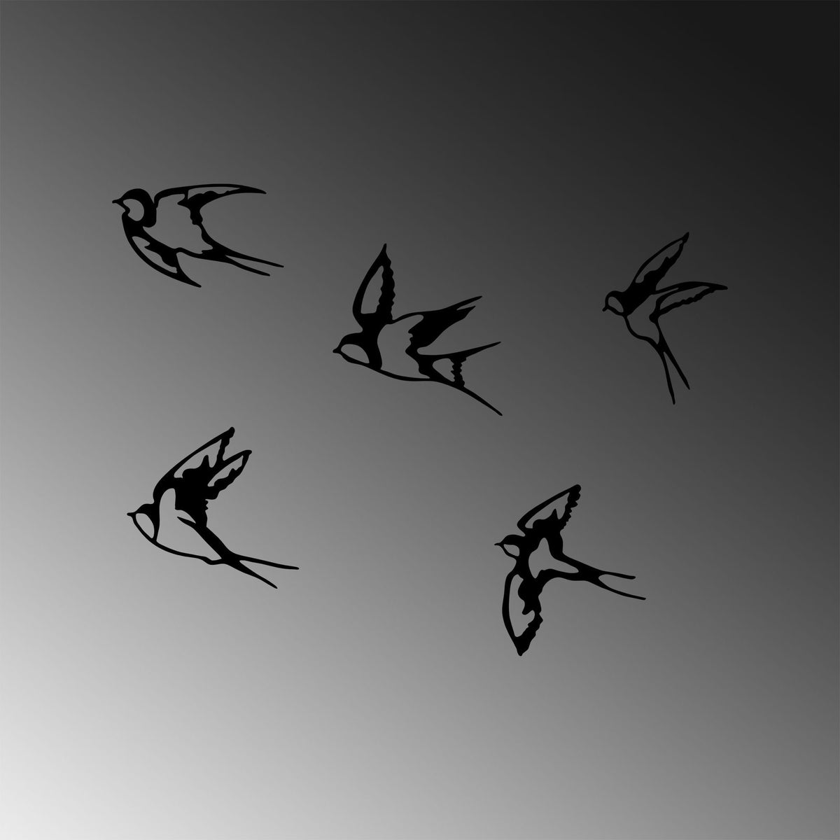 Swallows Wanddeko - Schwarz in Schwarz präsentiert im Onlineshop von KAQTU Design AG. Wanddeko ist von Wallity