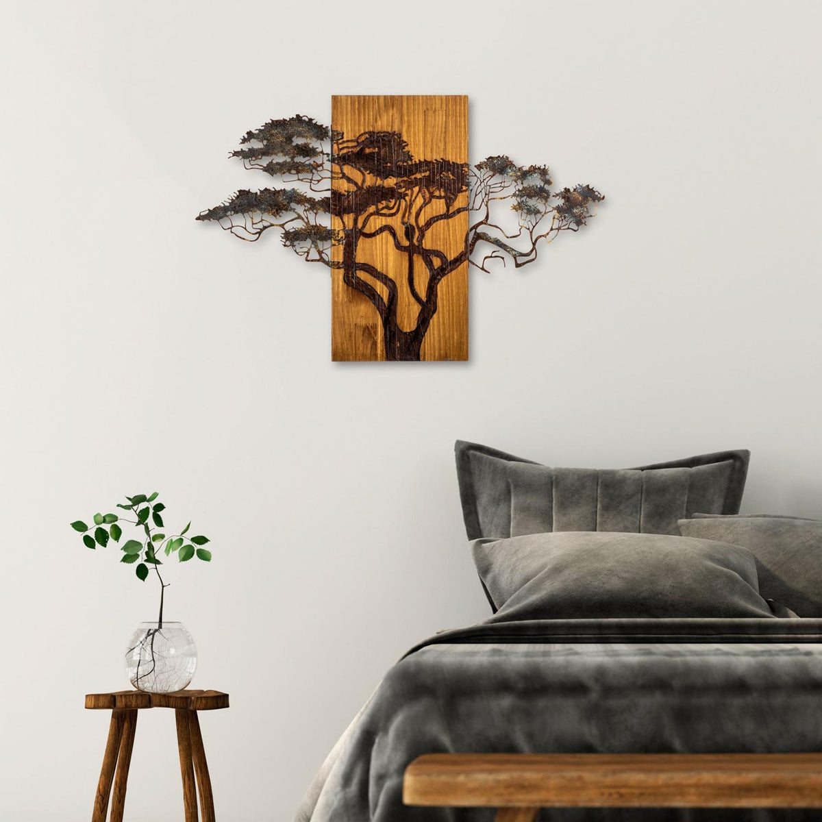 Acacia Tree Wanddeko - Mehrfarbig in Mehrfarbig präsentiert im Onlineshop von KAQTU Design AG. Wanddeko ist von Wallity