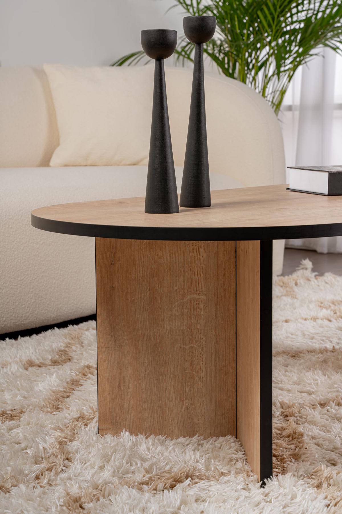 Sable Sofatisch - Saphir- Eiche Schwarz in Saphir- Eiche Schwarz präsentiert im Onlineshop von KAQTU Design AG. Couchtisch ist von Nordure