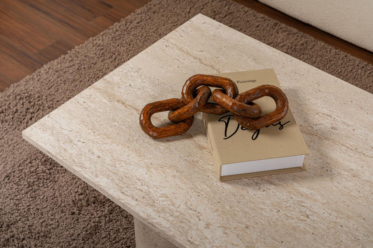 Sabin Sofatisch - Travertin in Travertin präsentiert im Onlineshop von KAQTU Design AG. Couchtisch ist von Nordure