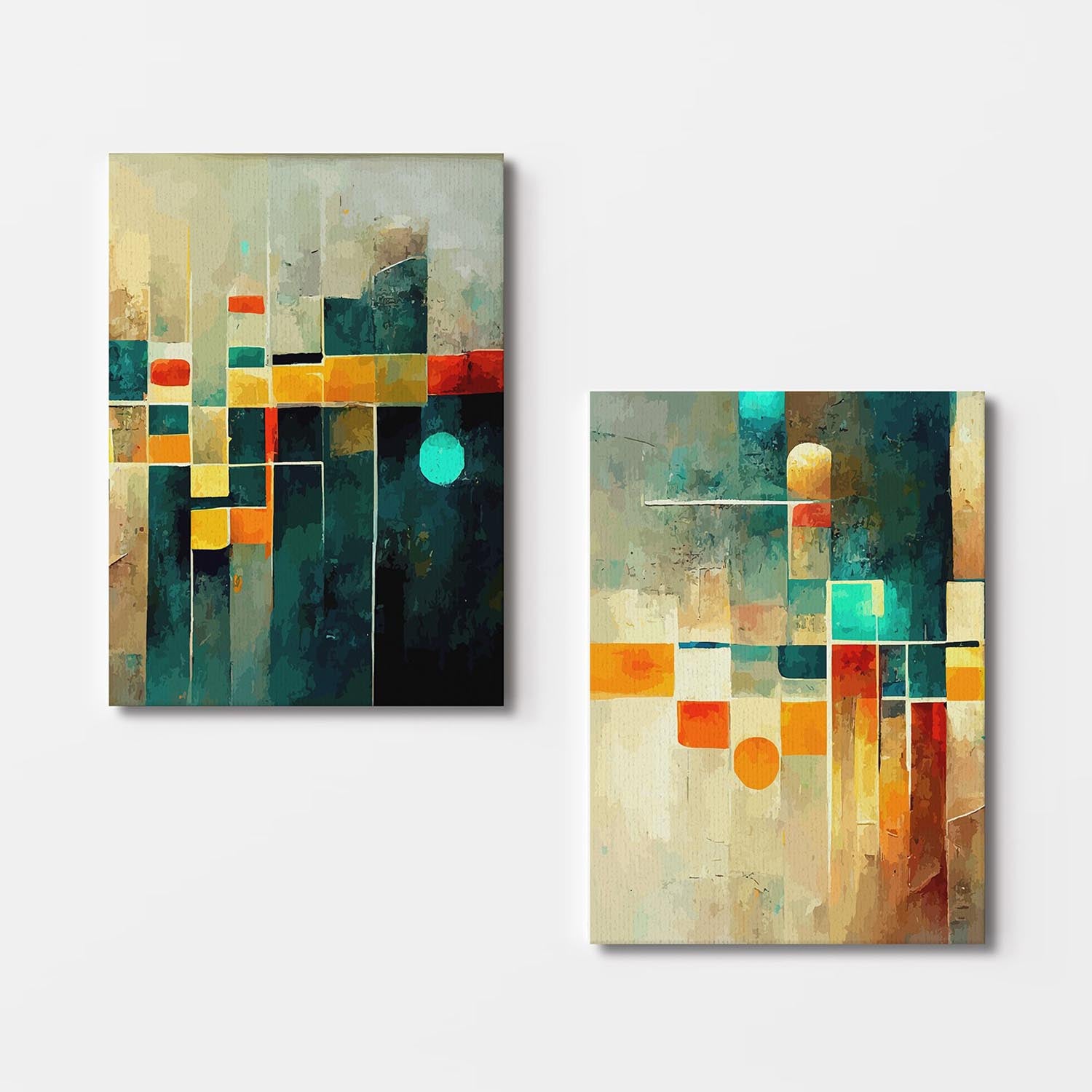 Entdecken Sie das mehrfarbige Leinwandbild 2KNV4318 von Wallity – ein Kunstwerk, das jeden Raum mit lebendigen Farben und Stil bereichert.