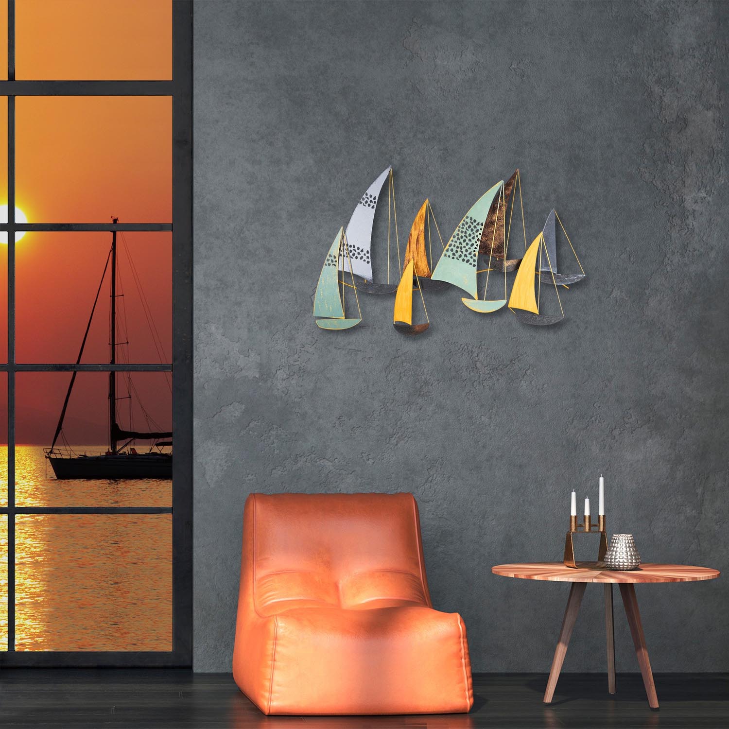 Verleihen Sie Ihrem Zuhause mit der Yavuz Wanddeko von Wallity einen Hauch von Eleganz. Dieses handbemalte Metallkunstwerk ist ein echter Blickfang!