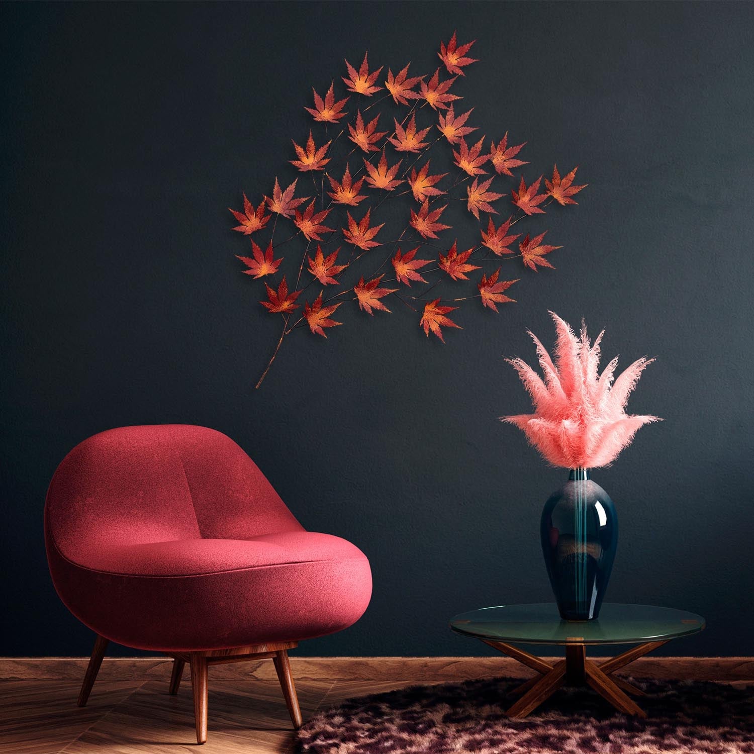 Verleihen Sie Ihrem Zuhause mit der einzigartigen Wanddeko "Acer Palmatum" von Wallity einen Hauch von Eleganz und Kreativität.