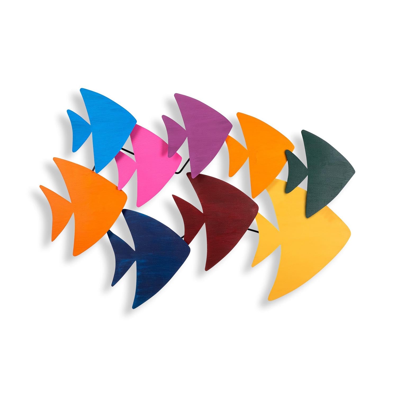 Verleihen Sie Ihrem Zuhause mit der Cırgısın Wanddeko von Wallity einen kreativen Akzent! Dieses handgefertigte, mehrfarbige Metall-Wandaccessoire ist ein einzigartiges Kunstwerk.