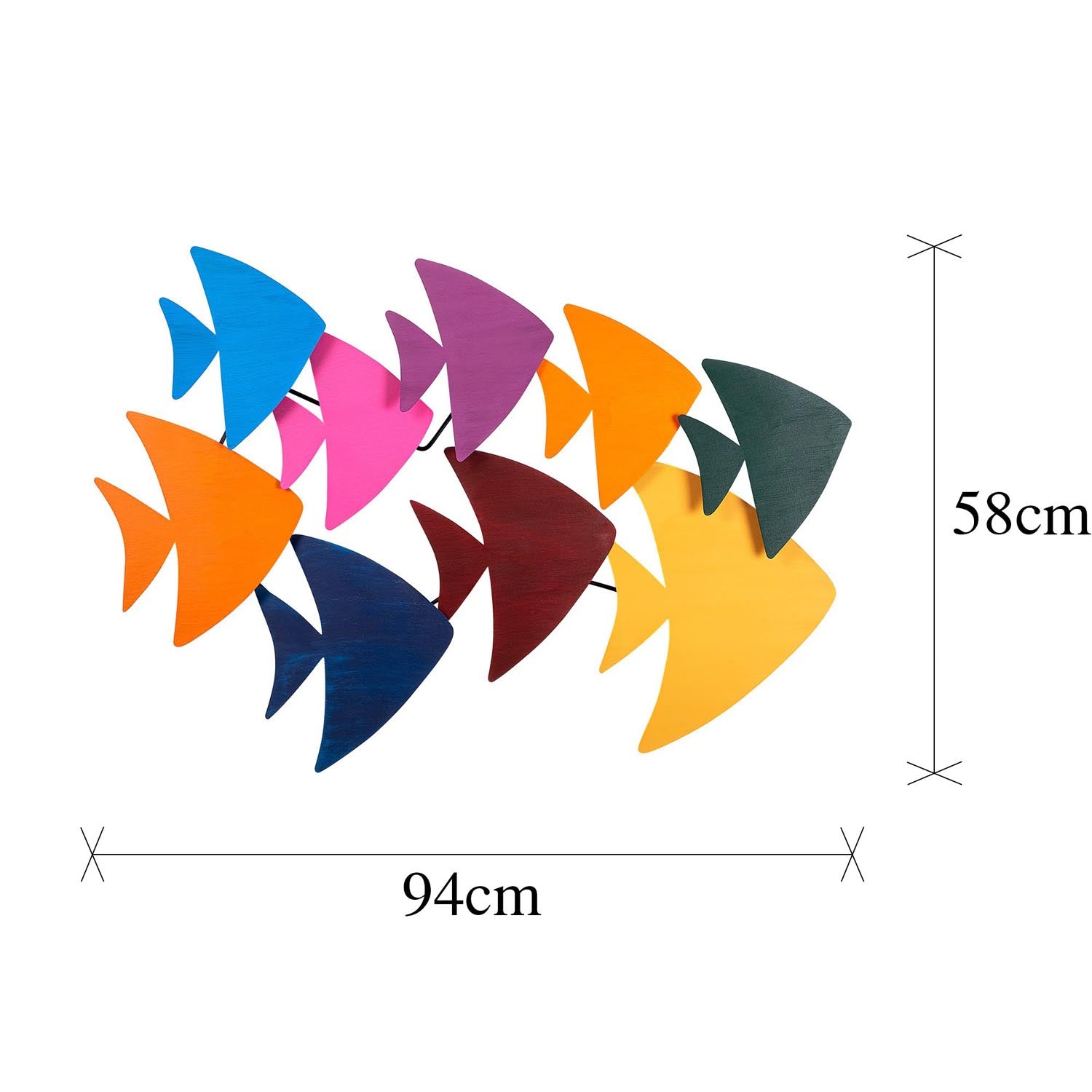 Verleihen Sie Ihrem Zuhause mit der Cırgısın Wanddeko von Wallity einen kreativen Akzent! Dieses handgefertigte, mehrfarbige Metall-Wandaccessoire ist ein einzigartiges Kunstwerk.