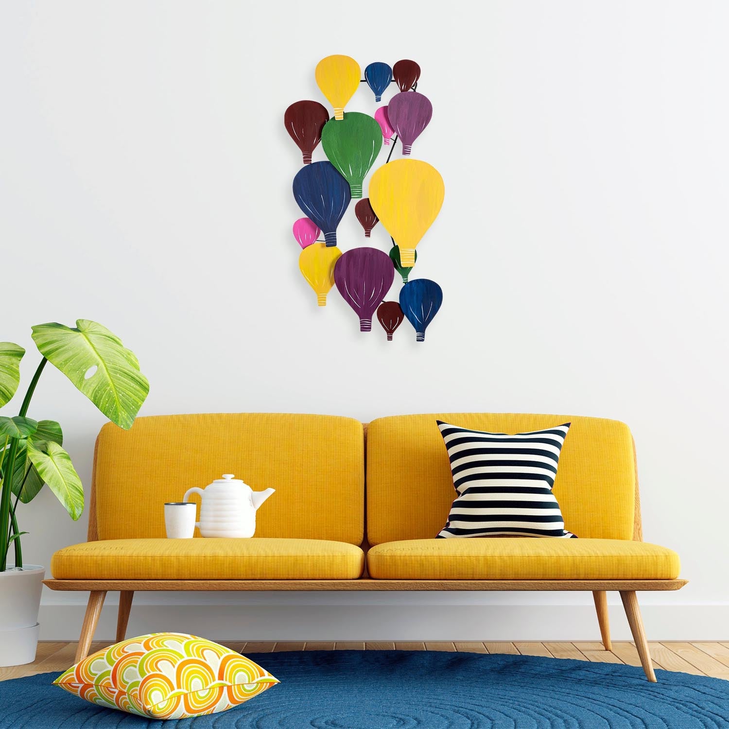 Entdecken Sie die Kapadokya Wanddeko von Wallity – ein handgefertigtes, mehrfarbiges Kunstwerk, das jedem Raum Eleganz und Individualität verleiht.