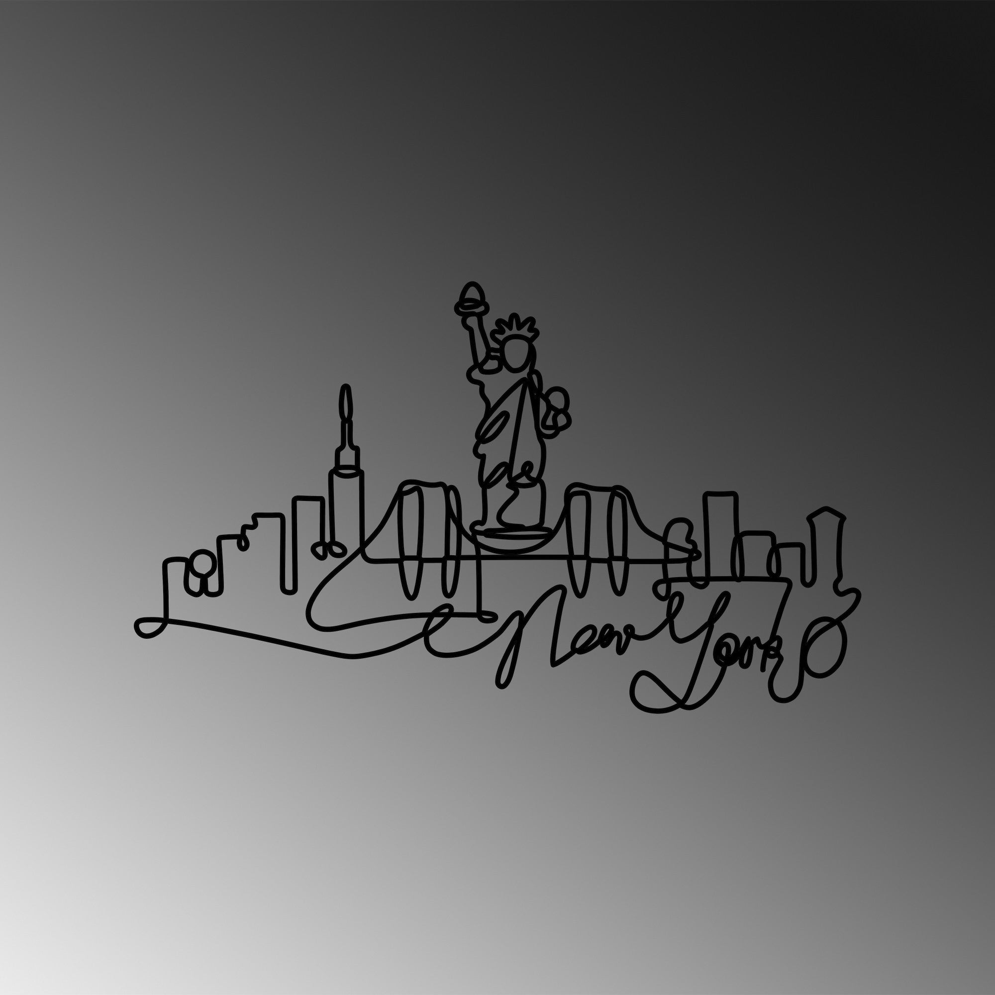 Entdecken Sie die Newyork Wanddeko von Wallity – ein elegantes Metall-Wandaccessoire in Schwarz, das jedem Raum Stil und Raffinesse verleiht.