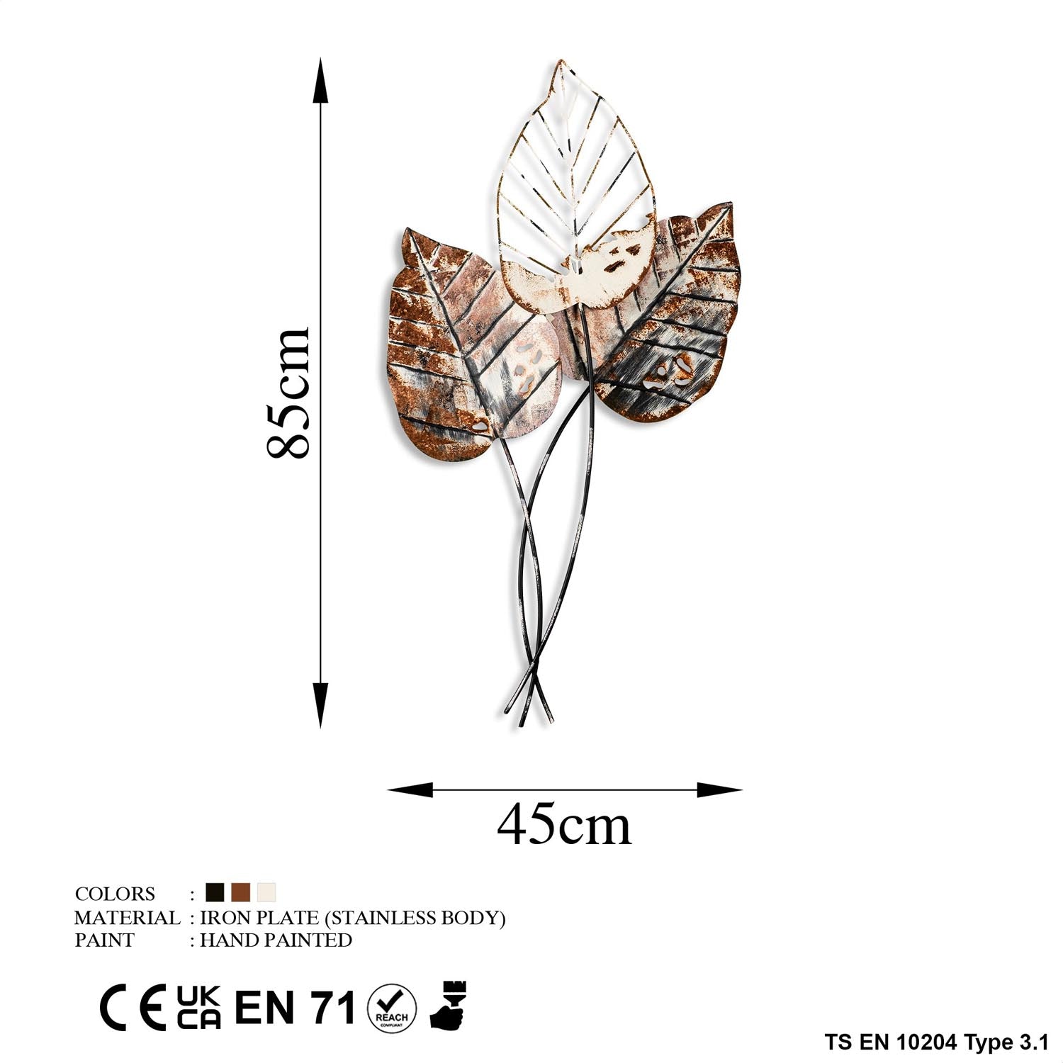 Gestalten Sie Ihr Zuhause mit der einzigartigen Wanddeko "Fall 1" von Wallity. Dieses handgefertigte Metallstück in Braun und Schwarz bringt Stil und Raffinesse in jeden Raum.