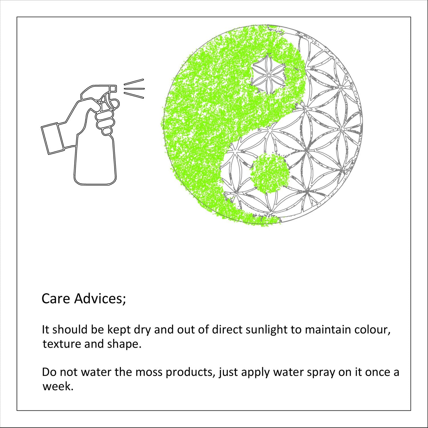 Entdecken Sie die handgefertigte Yin Yang Wanddeko in Grün und Braun von Wallity – ein einzigartiges Kunstwerk für ein harmonisches Wohnambiente.