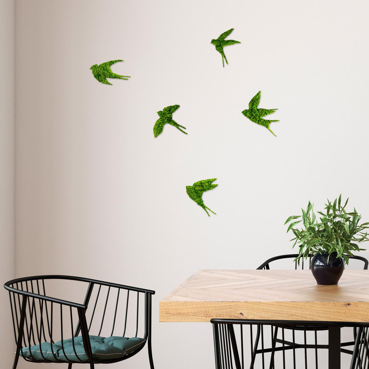 Swallows Wanddeko - Grün in Grün präsentiert im Onlineshop von KAQTU Design AG. Wanddeko ist von Wallity