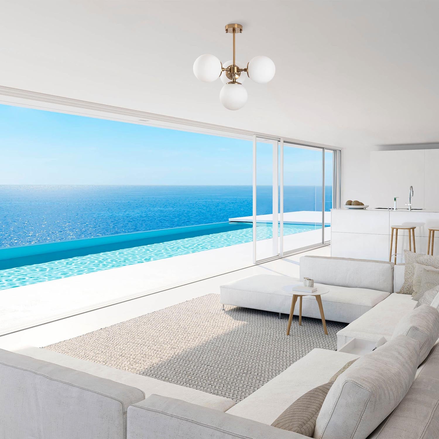 Verleihen Sie Ihrem Zuhause mit der Akkas Deckenleuchte von Opviq einen Hauch von Vintage-Charme. Ihr stilvolles Design und die edle Glaskappe machen sie zum perfekten Blickfang.