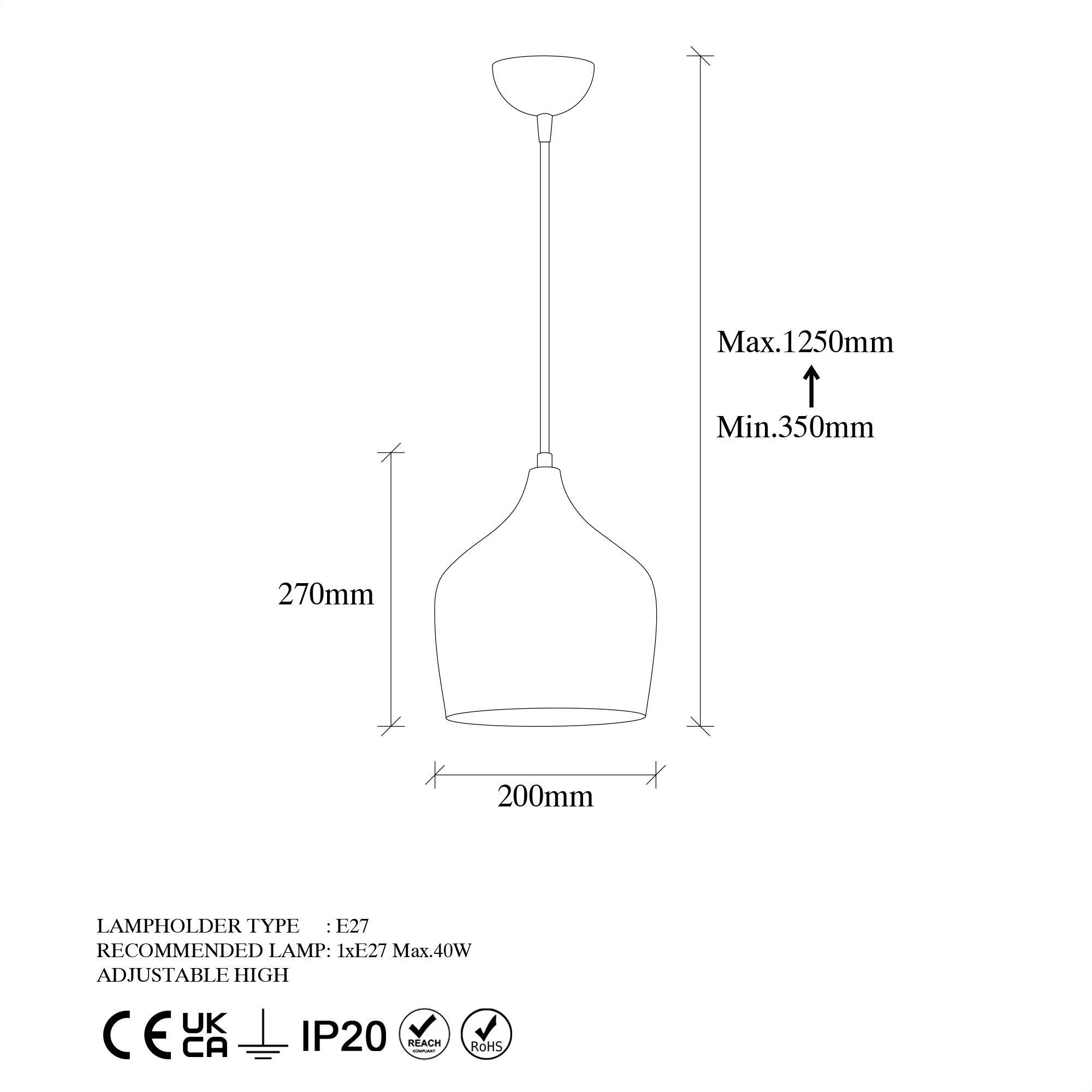 Murek Pendant lampe - Multi-Colord