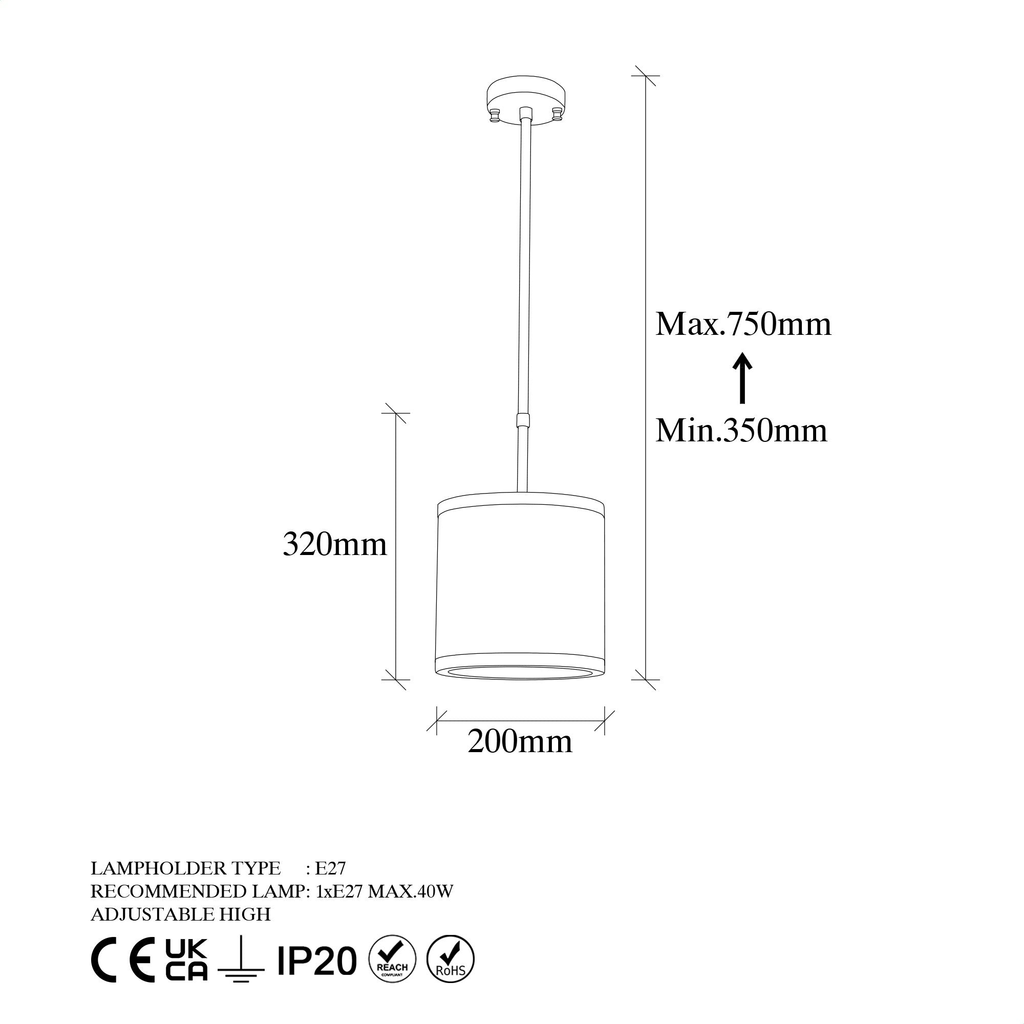 WAY PENDANT LAMP - VINTAGE