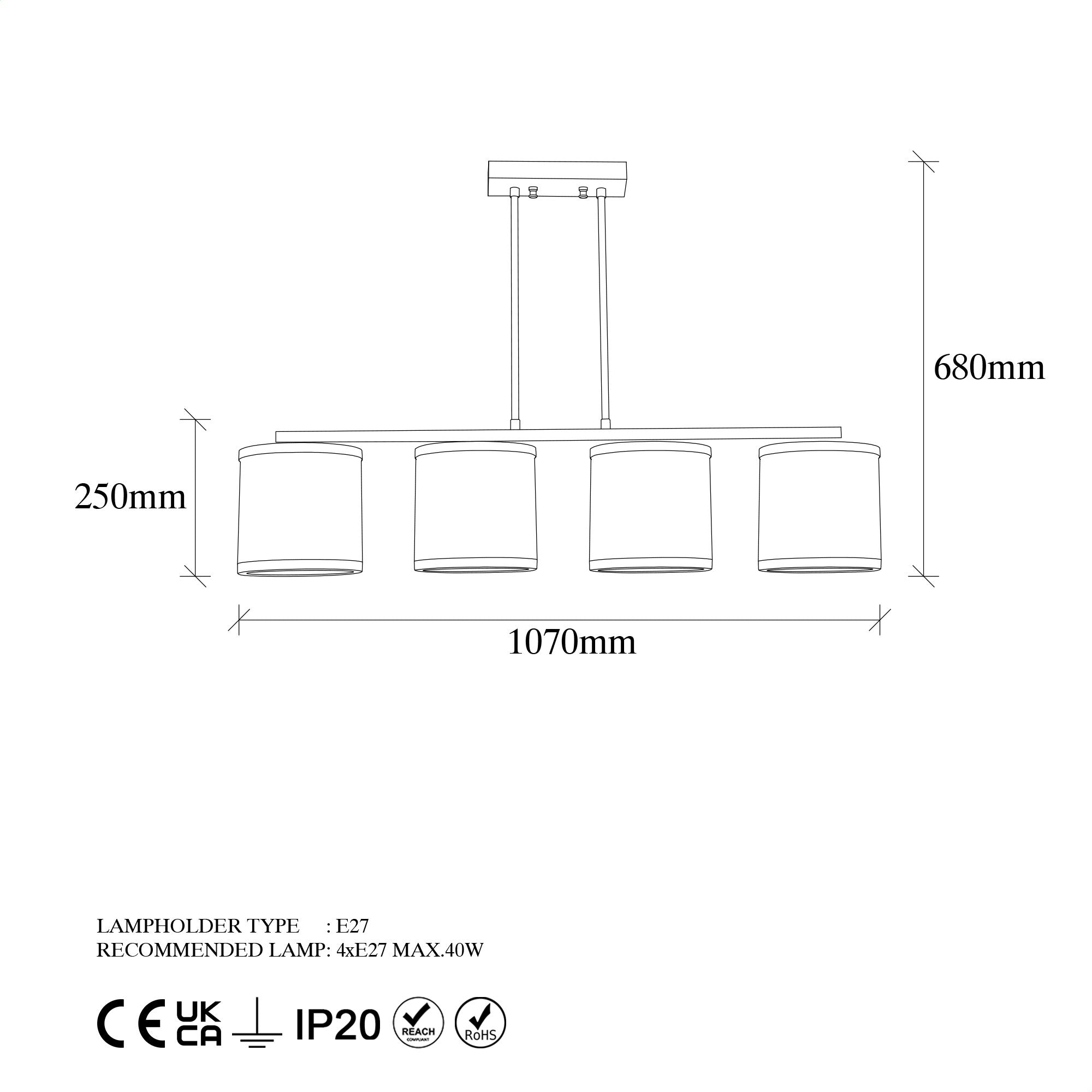 WAY PENDANT LAMP - VINTAGE