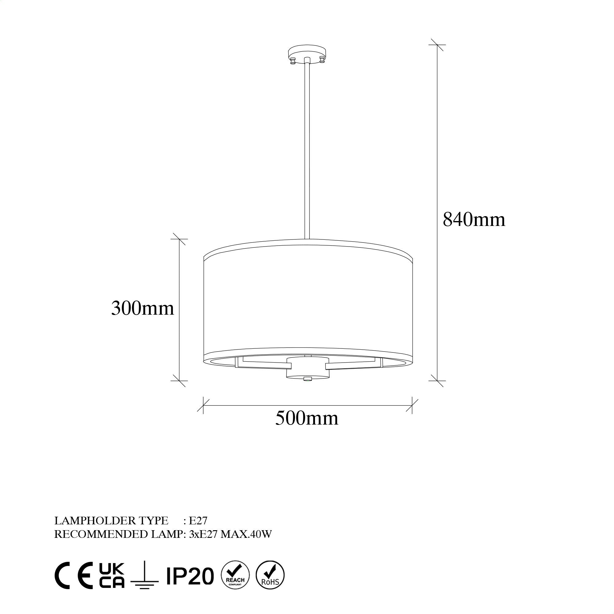 WAY PENDANT LAMP - VINTAGE