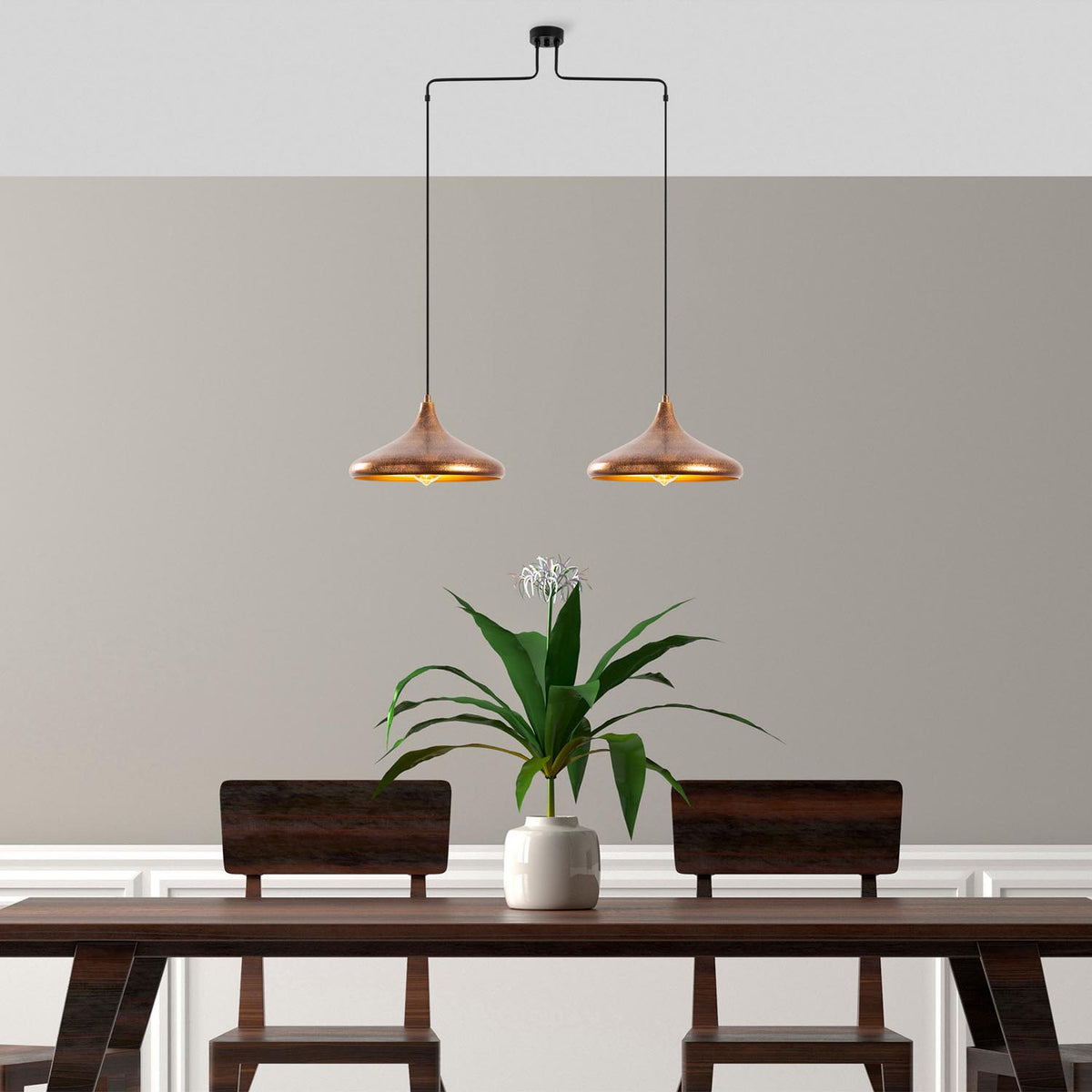 Barek Pendellampe - Patina in Patina präsentiert im Onlineshop von KAQTU Design AG. Pendelleuchte ist von Opviq