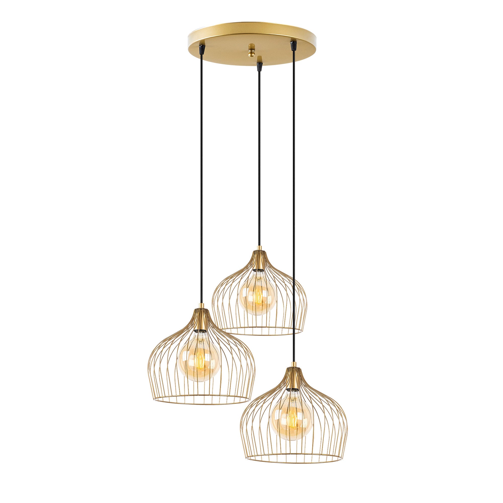 Bek - 11381 in Glänzendes Gold präsentiert im Onlineshop von KAQTU Design AG. Pendelleuchte ist von Opviq