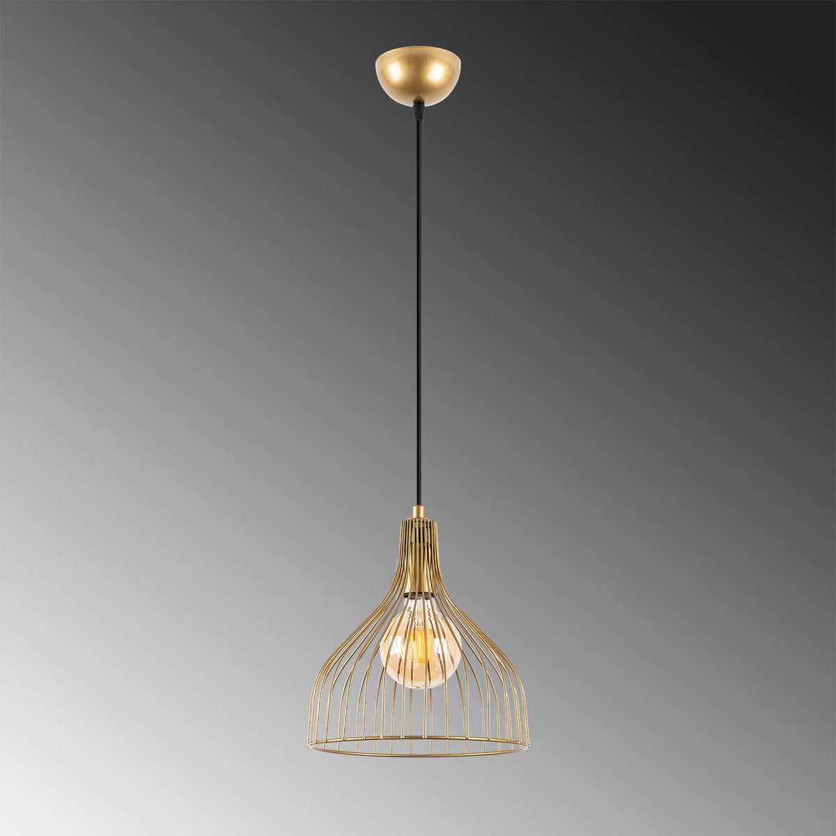 Cafu Pendellampe - Glänzendes Gold in Glänzendes Gold präsentiert im Onlineshop von KAQTU Design AG. Pendelleuchte ist von Opviq